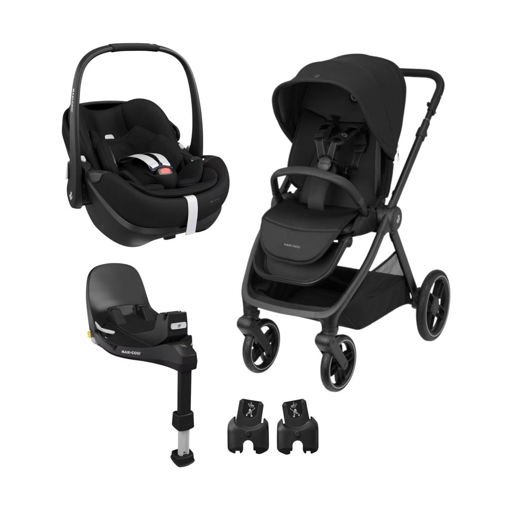 Maxi-Cosi Oxford Duo Twillic Black + Pebble 360 Pro2 Car Seat + FamilyFix 360 Pro