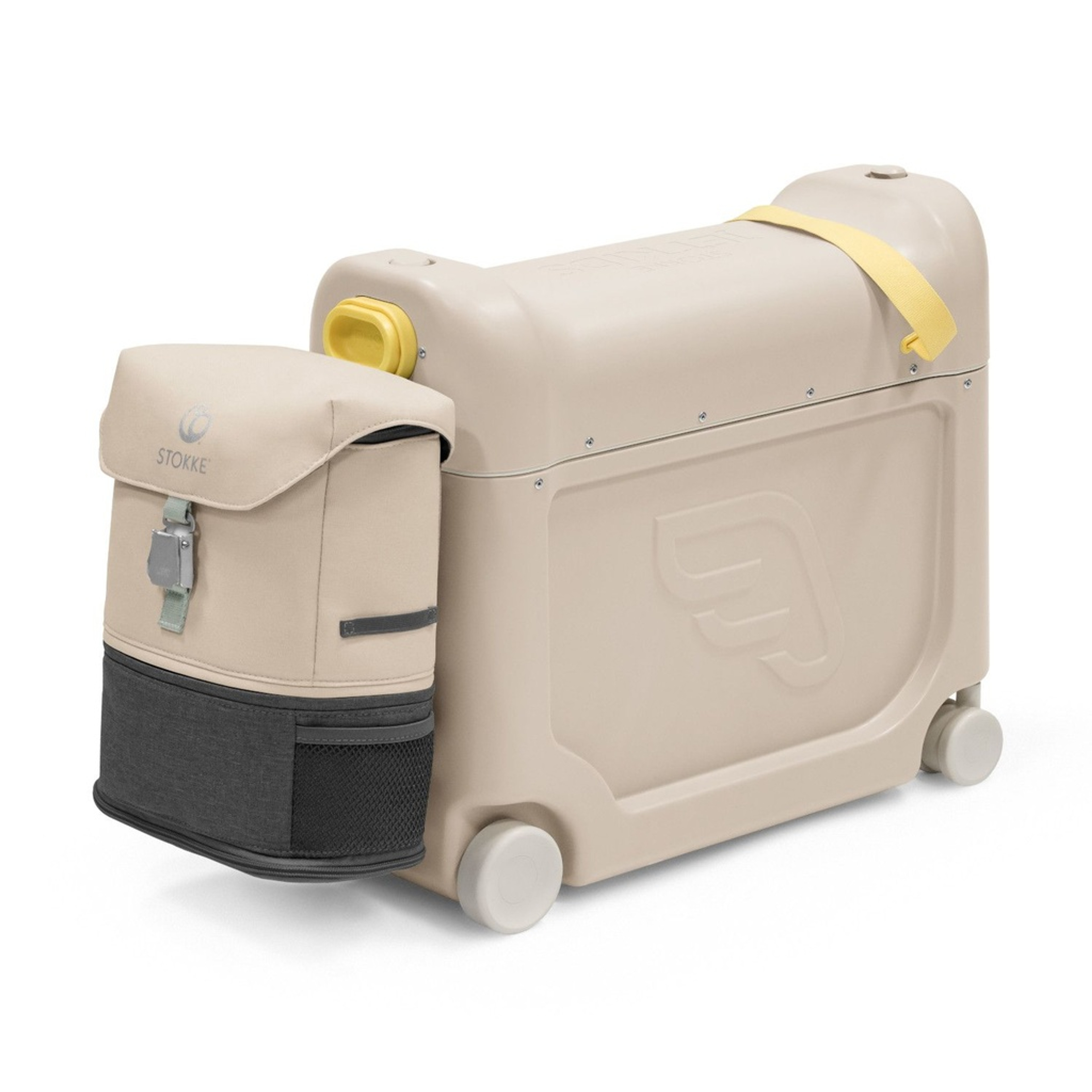 Stokke JetKids BedBox Travel Case + Crew Backpack Moonglow White 681404