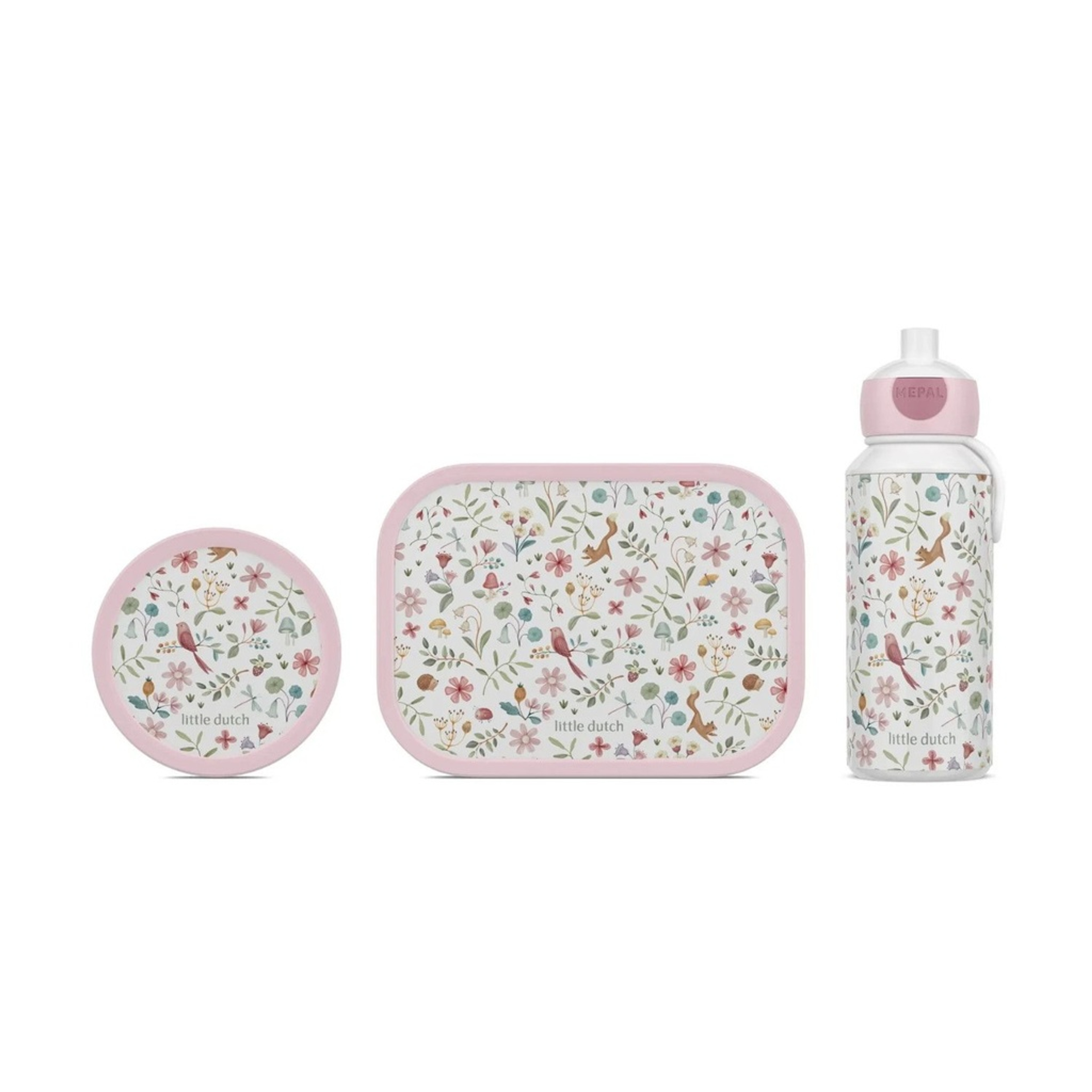 Little Dutch x Mepal Lunchbox + Container with Fork + Bottle Fairy Wonders