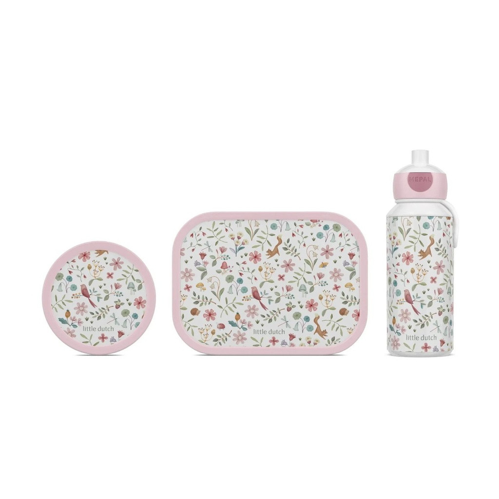Little Dutch x Mepal Lunchbox + Container with Fork + Bottle Fairy Wonders