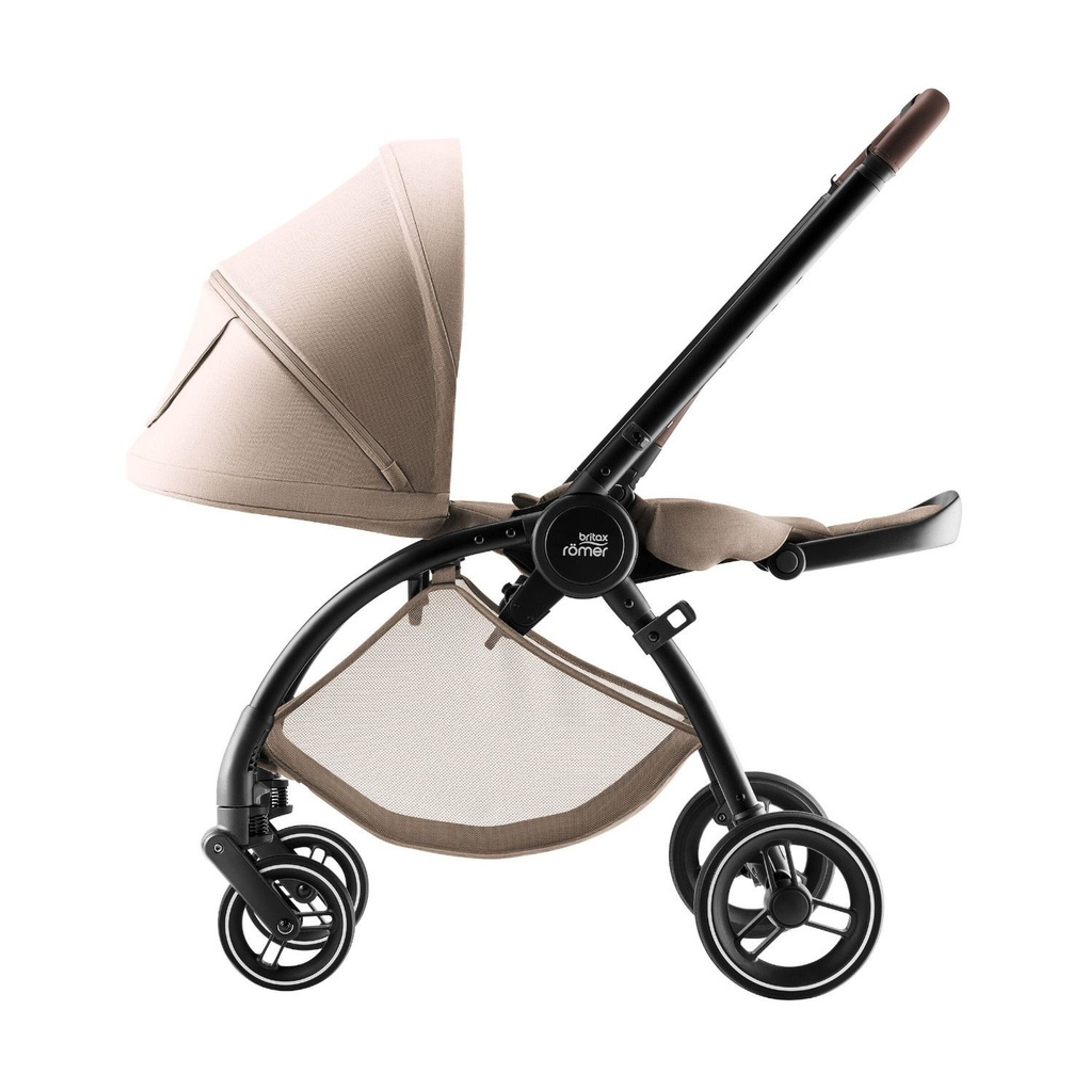 Britax Römer Carrinho Rio + Ovinho BabySafe Pro + Base Vario Style Teak