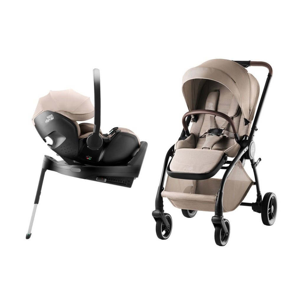 Britax Römer Rio Stroller + BabySafe Pro Infant Car Seat + Vario Style Base Teak