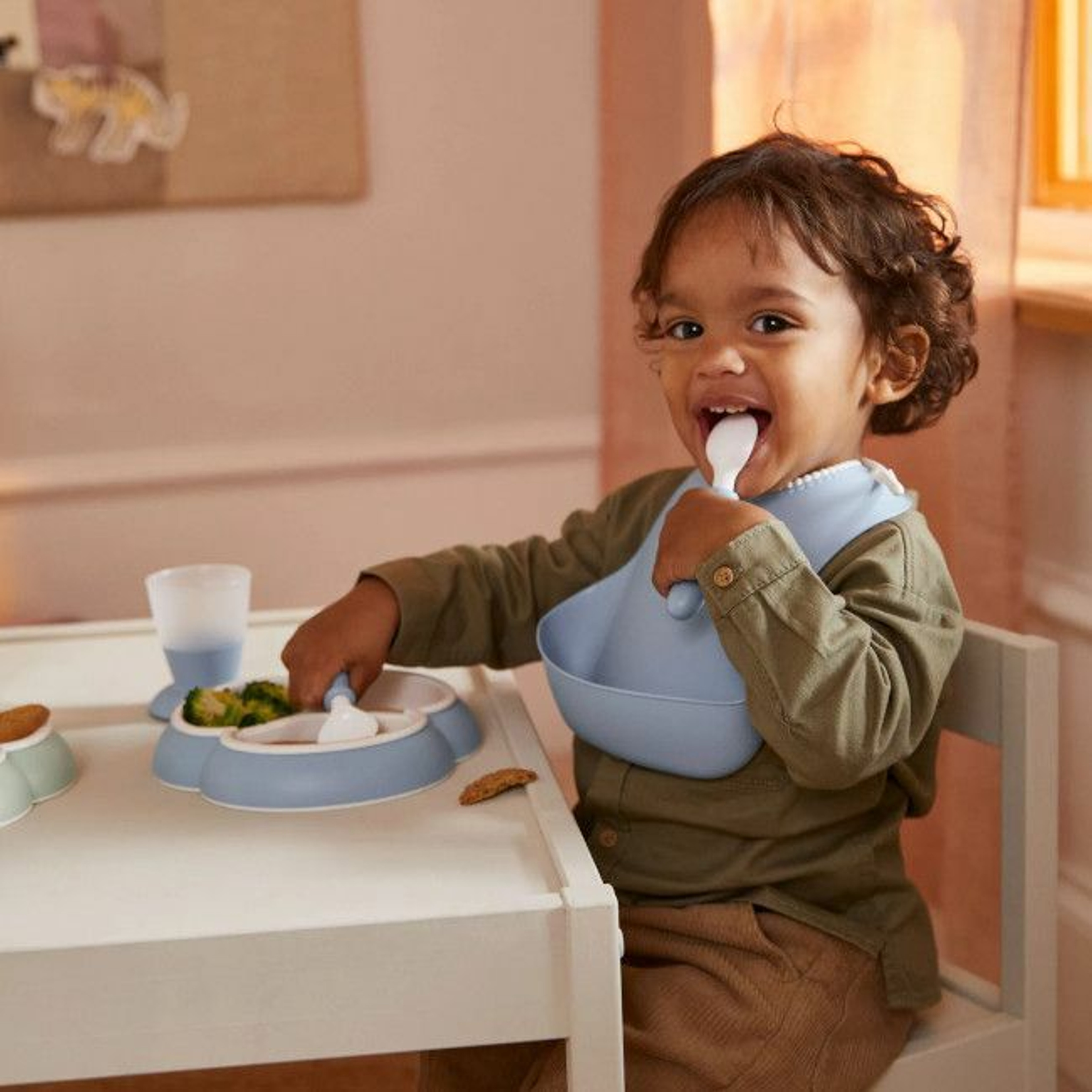 BabyBjörn Conjunto de Refeição de 8 Peças Powder Blue 077002