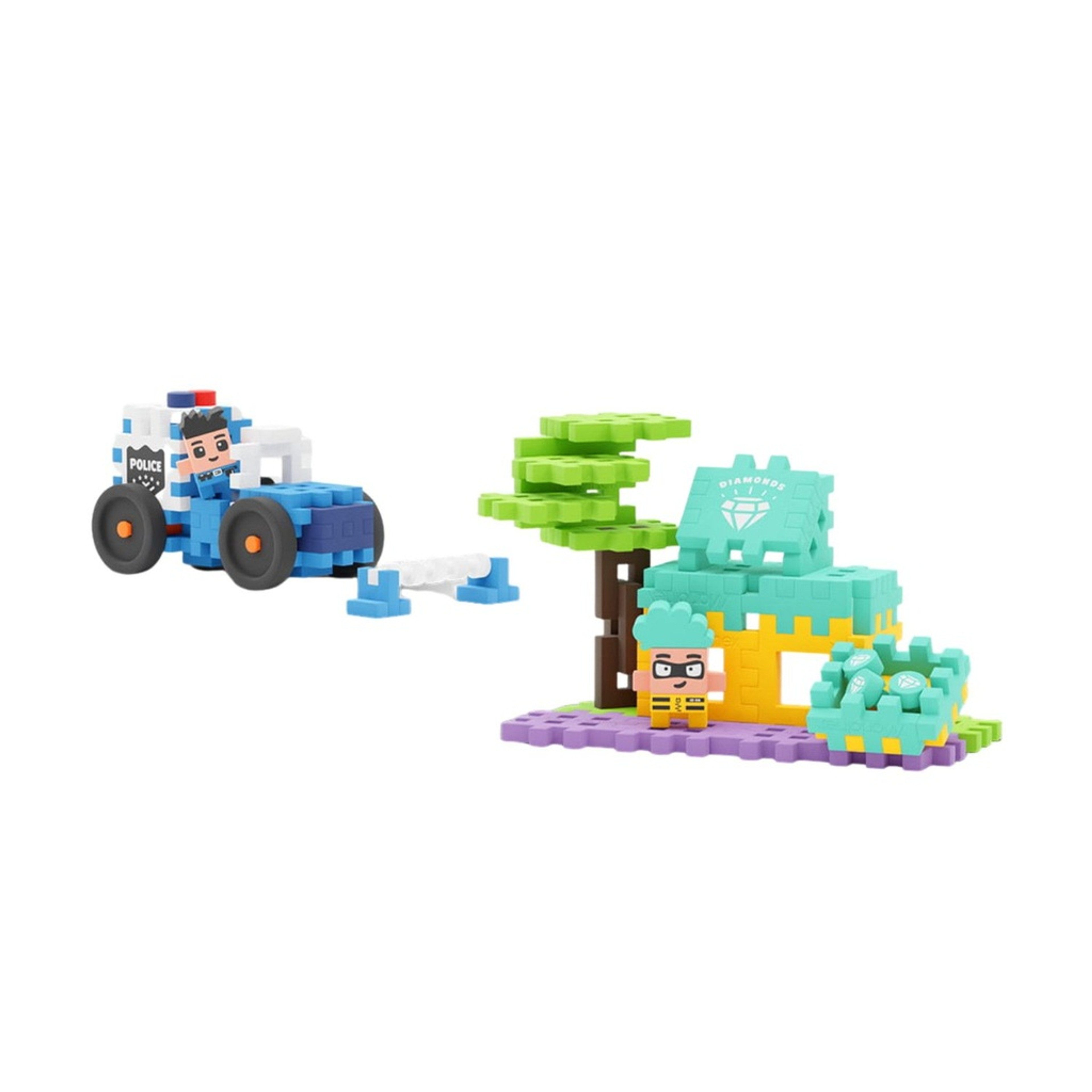 Marioinex Mini Waffle Construction Set Police 80 Pieces +6Y 905913