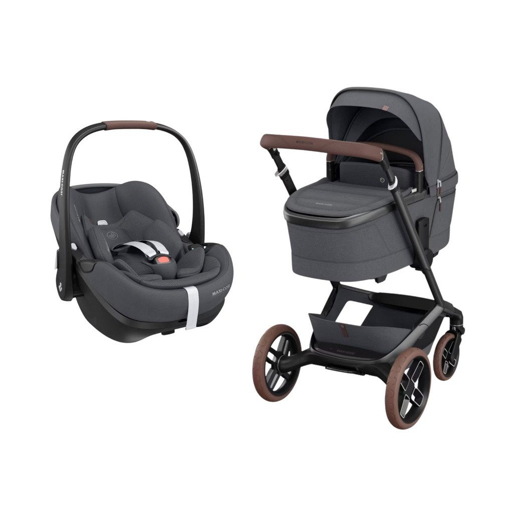 Maxi-Cosi Trio Fame Stroller + Carrycot + Pebble 360 Pro2 Car Seat Twillic Graphite