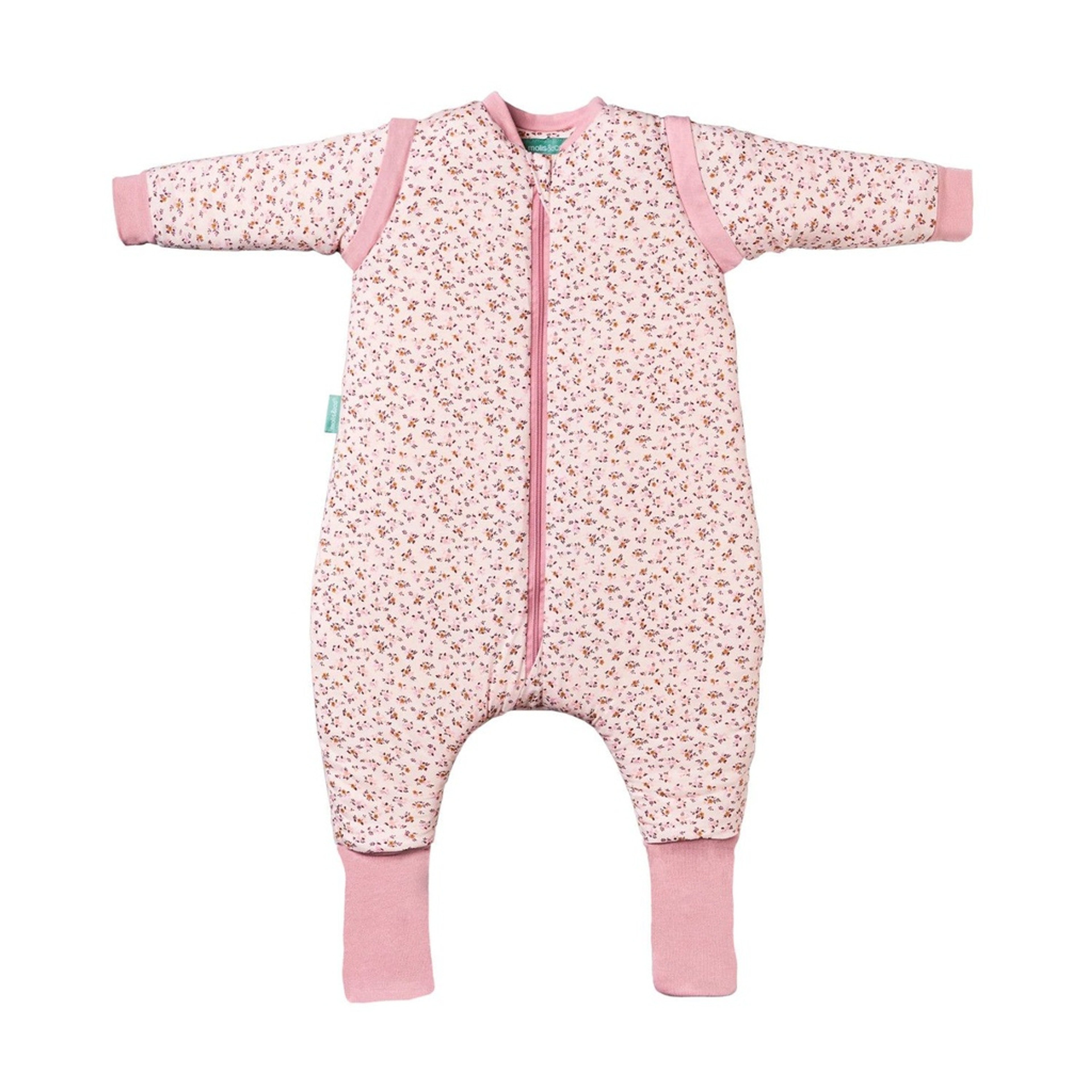 Molis&Co Sleepsuit with Sleeves and Socks TOG 2.5 Misty Rose 90-100cm