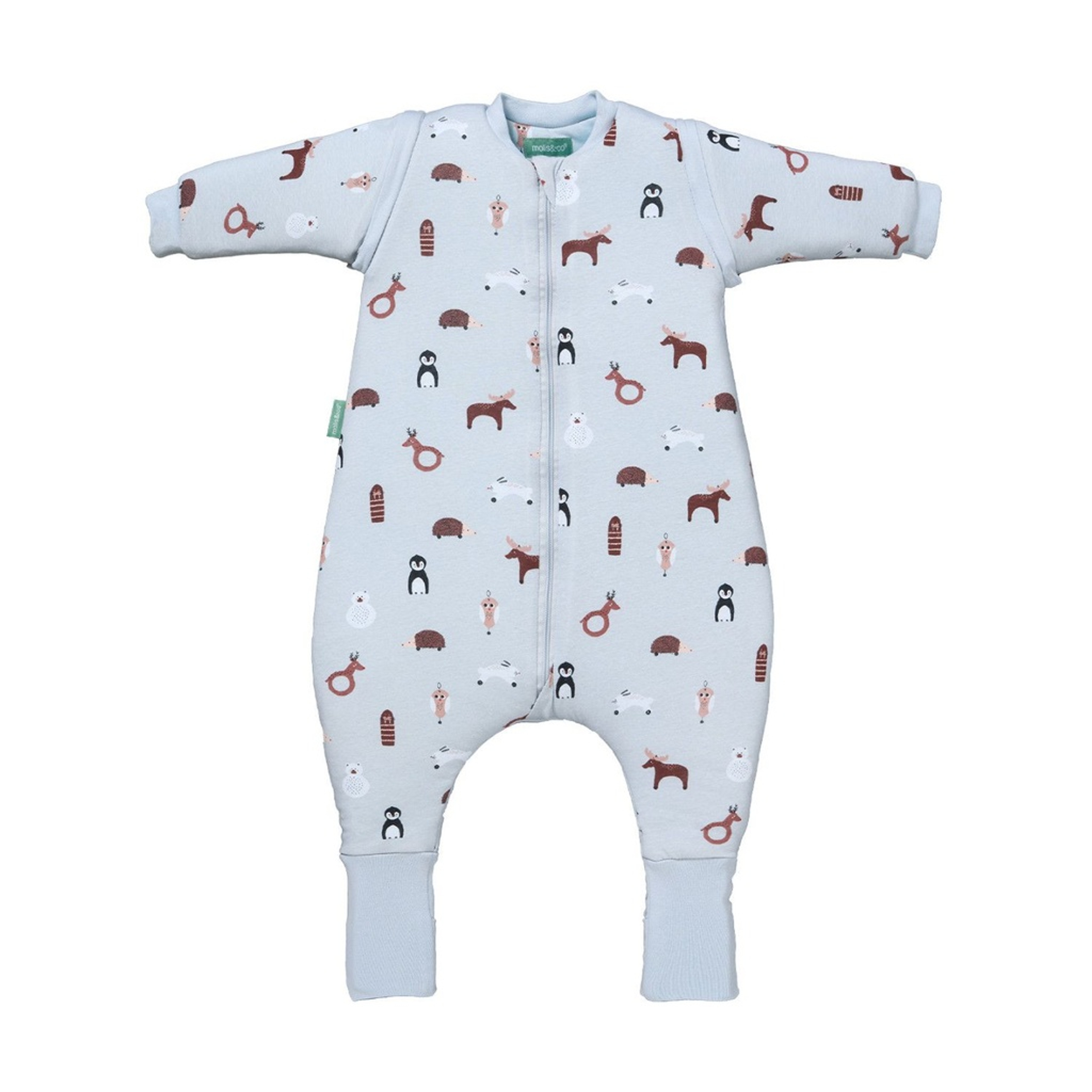 Molis&Co Sleepsuit with Sleeves and Socks TOG 2.5 Winter Animals 80-90cm