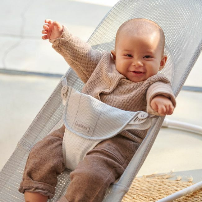 BabyBjörn Espreguiçadeira Balance Soft Mesh Silver/White 005129