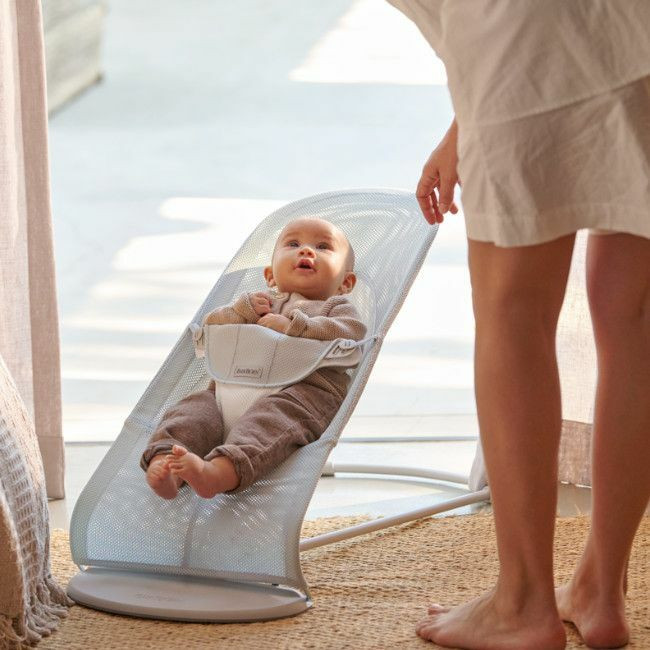 BabyBjörn Espreguiçadeira Balance Soft Mesh Silver/White 005129