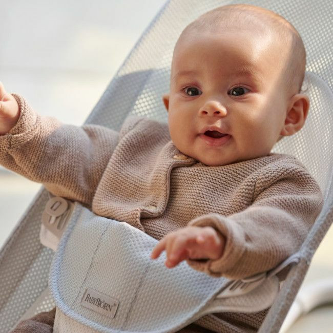 BabyBjörn Espreguiçadeira Balance Soft Mesh Silver/White 005129