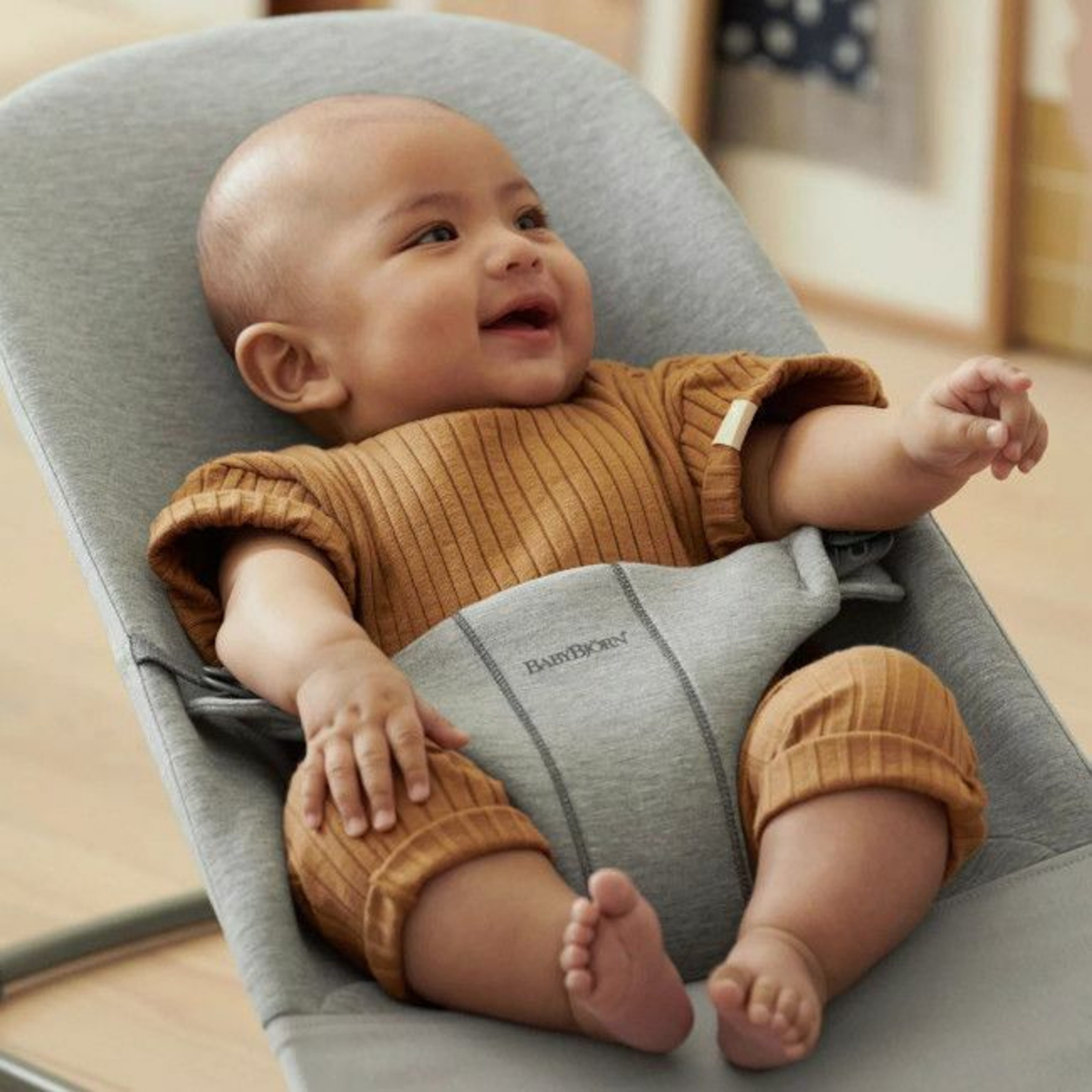 BabyBjörn Espreguiçadeira Bliss 3D Jersey Light Grey 006072