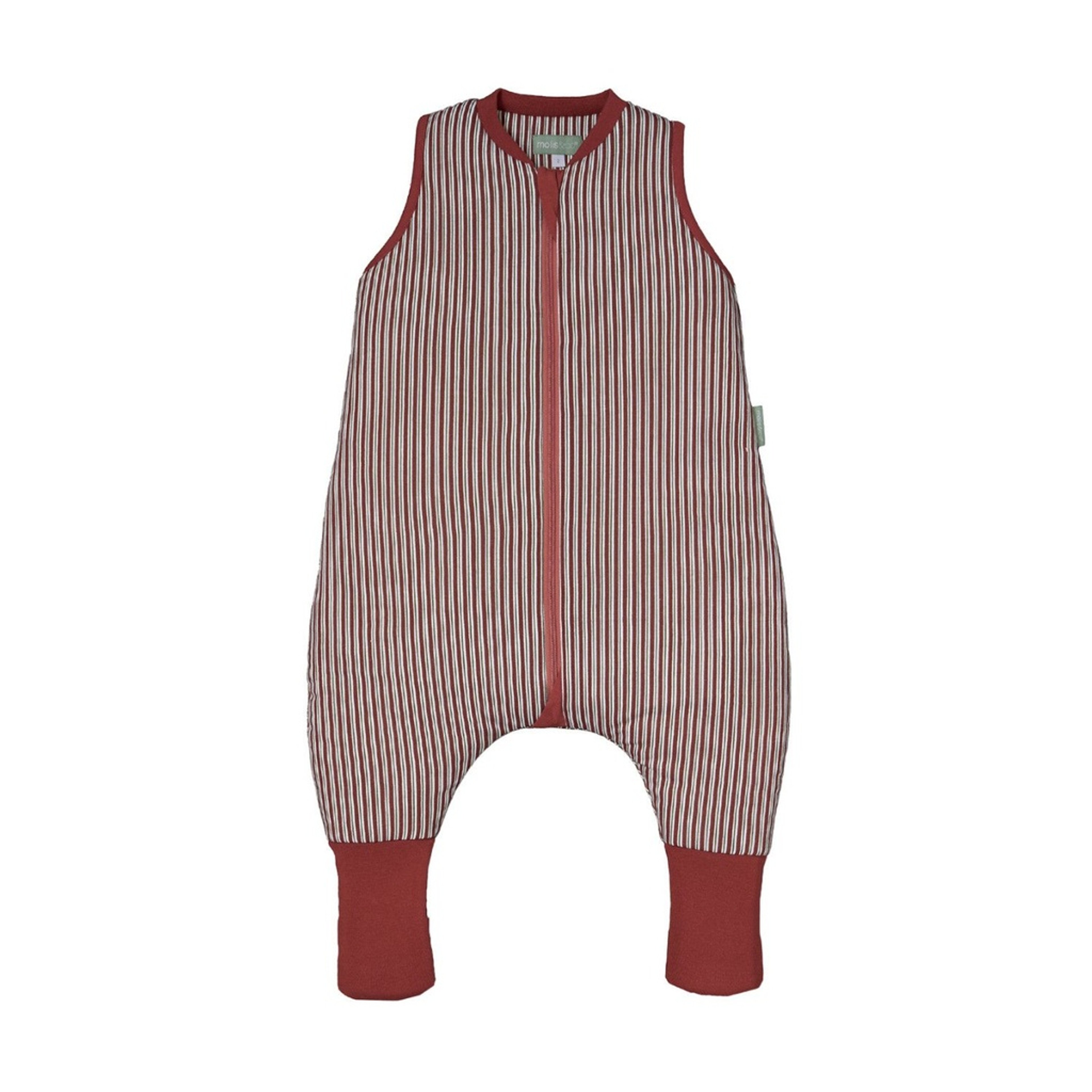 Molis&Co Sleepsuit with Socks TOG 2.5 Burgundy Stripes 80-90cm
