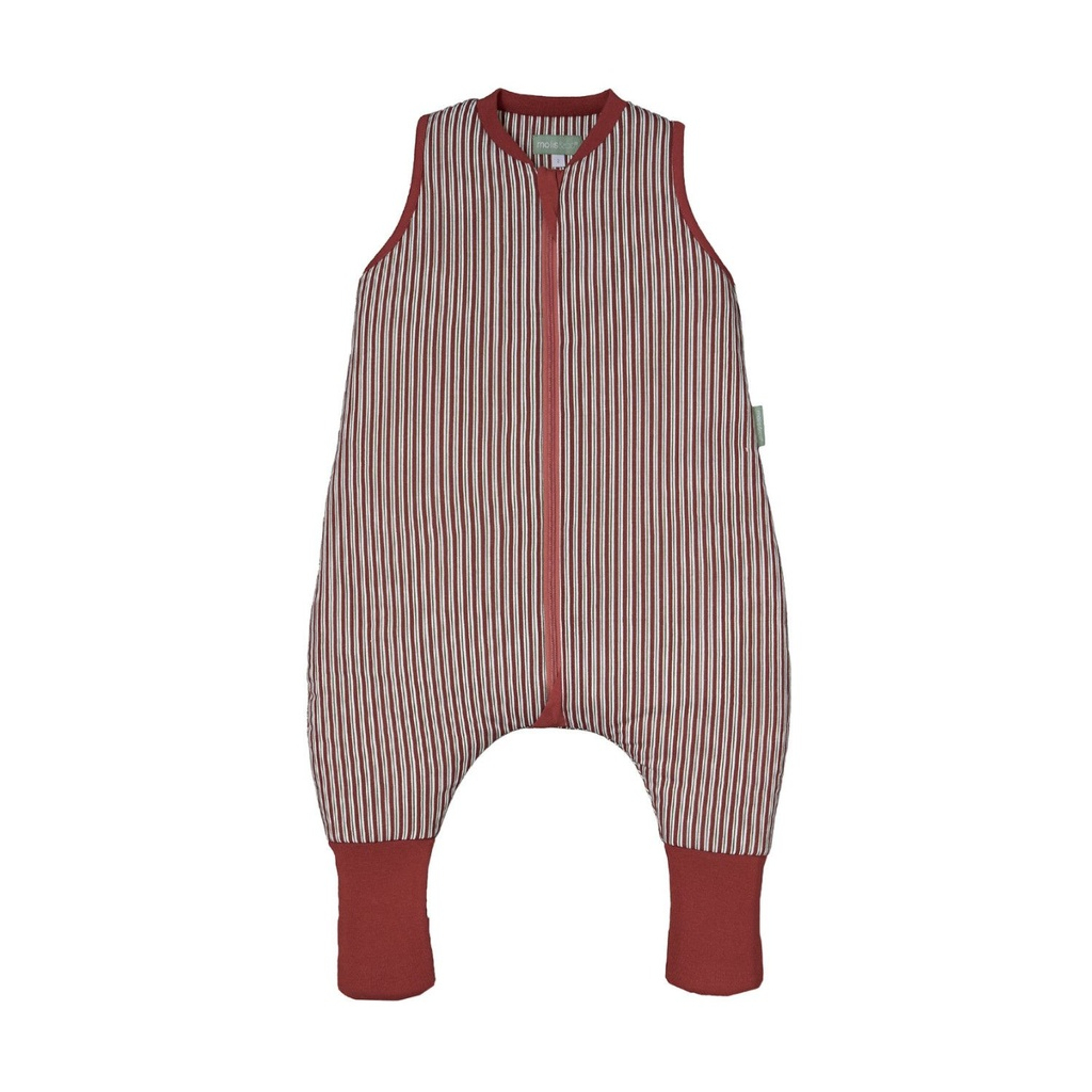 Molis&Co Sleepsuit with Socks TOG 2.5 Burgundy Stripes 80-90cm