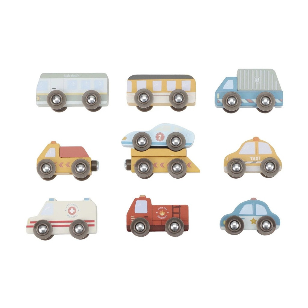 Little Dutch FSC Wooden Car Set +2 Years LD2537