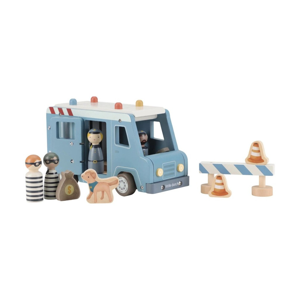 Little Dutch Carrinha de Polícia de Madeira FSC +2 Anos LD2541