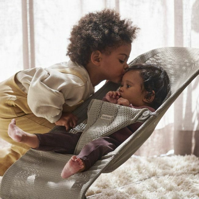 BabyBjörn Espreguiçadeira Bliss Mesh Grey Beige 006102