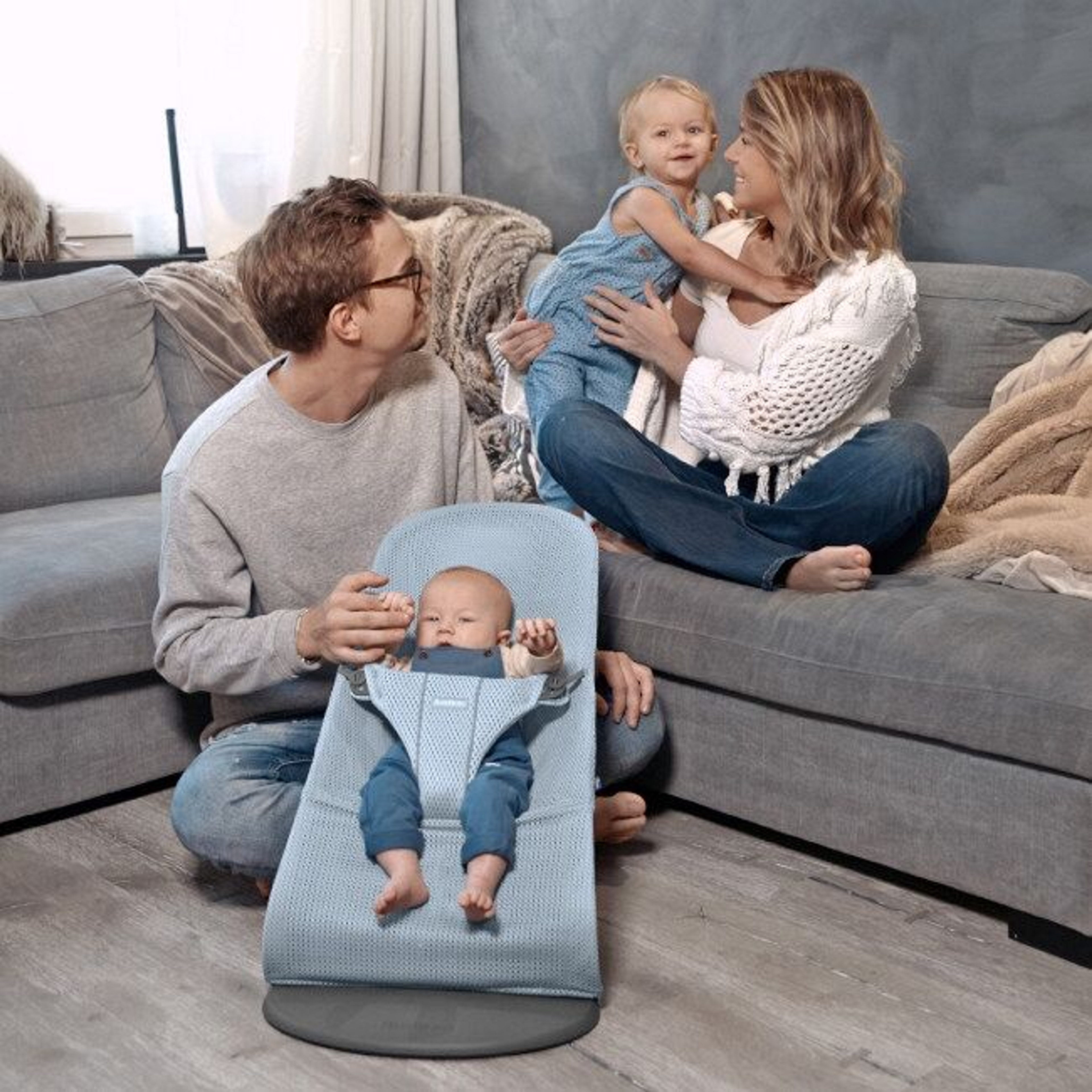 BabyBjörn Espreguiçadeira Bliss Mesh Sky Blue 006043