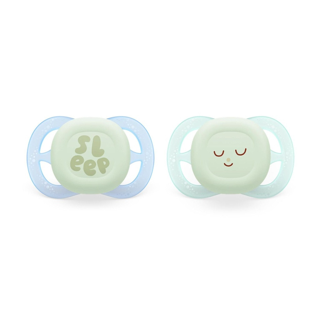 Philips AVENT 2 Chupetas Ultra Start Night Verde/Azul Padrão 0-2M 177SCF075/18