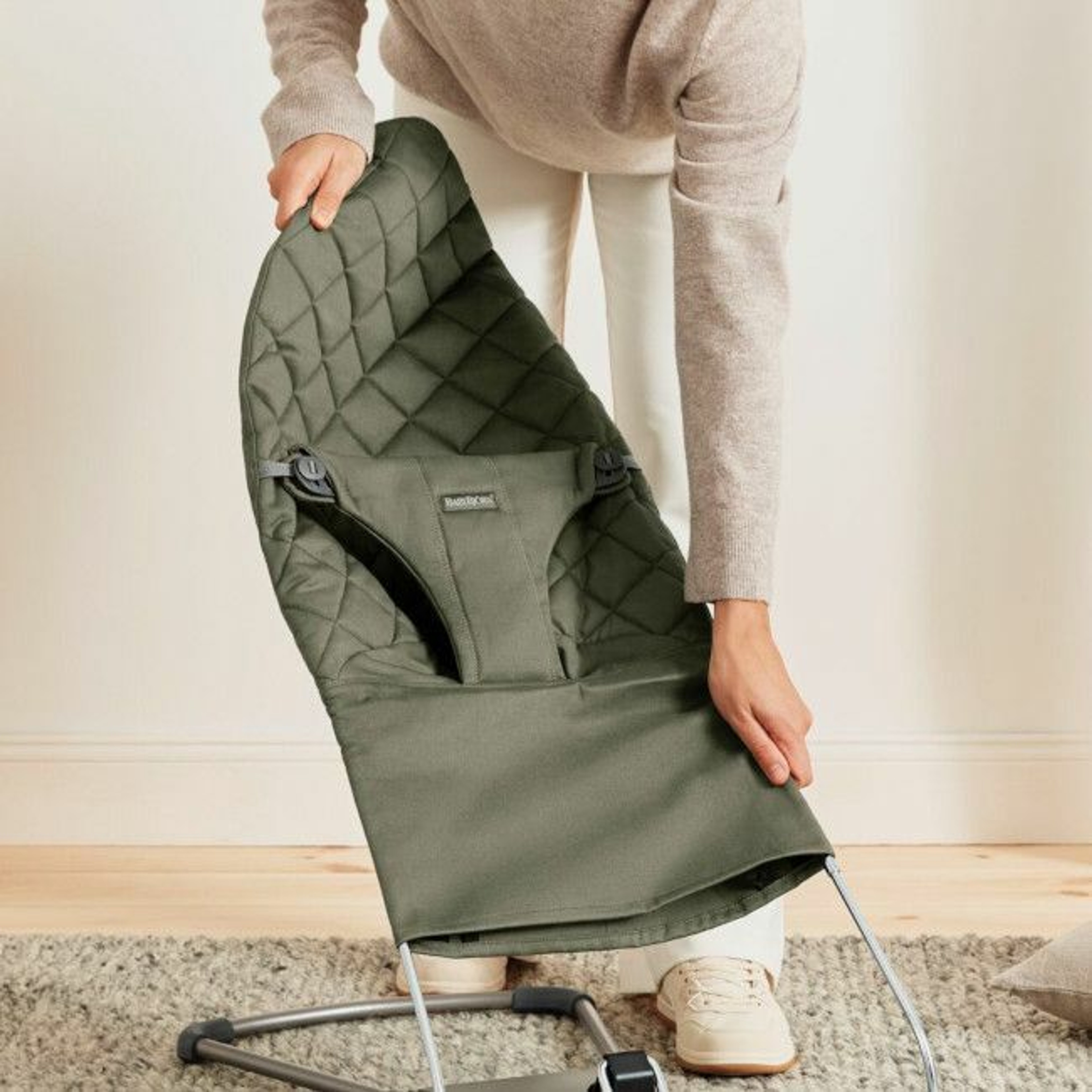 BabyBjörn Espreguiçadeira Bliss Woven Dark Green 006046