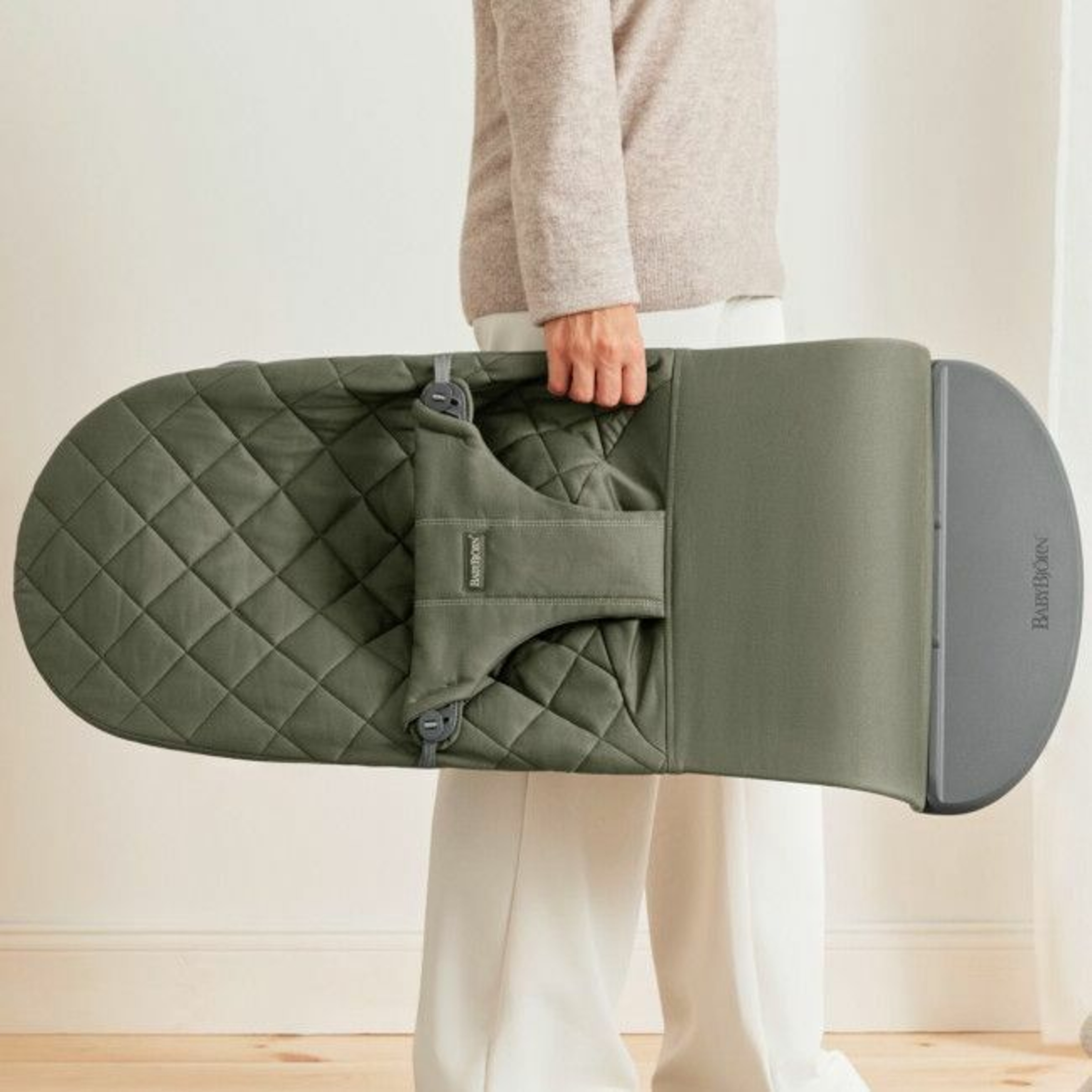 BabyBjörn Espreguiçadeira Bliss Woven Dark Green 006046
