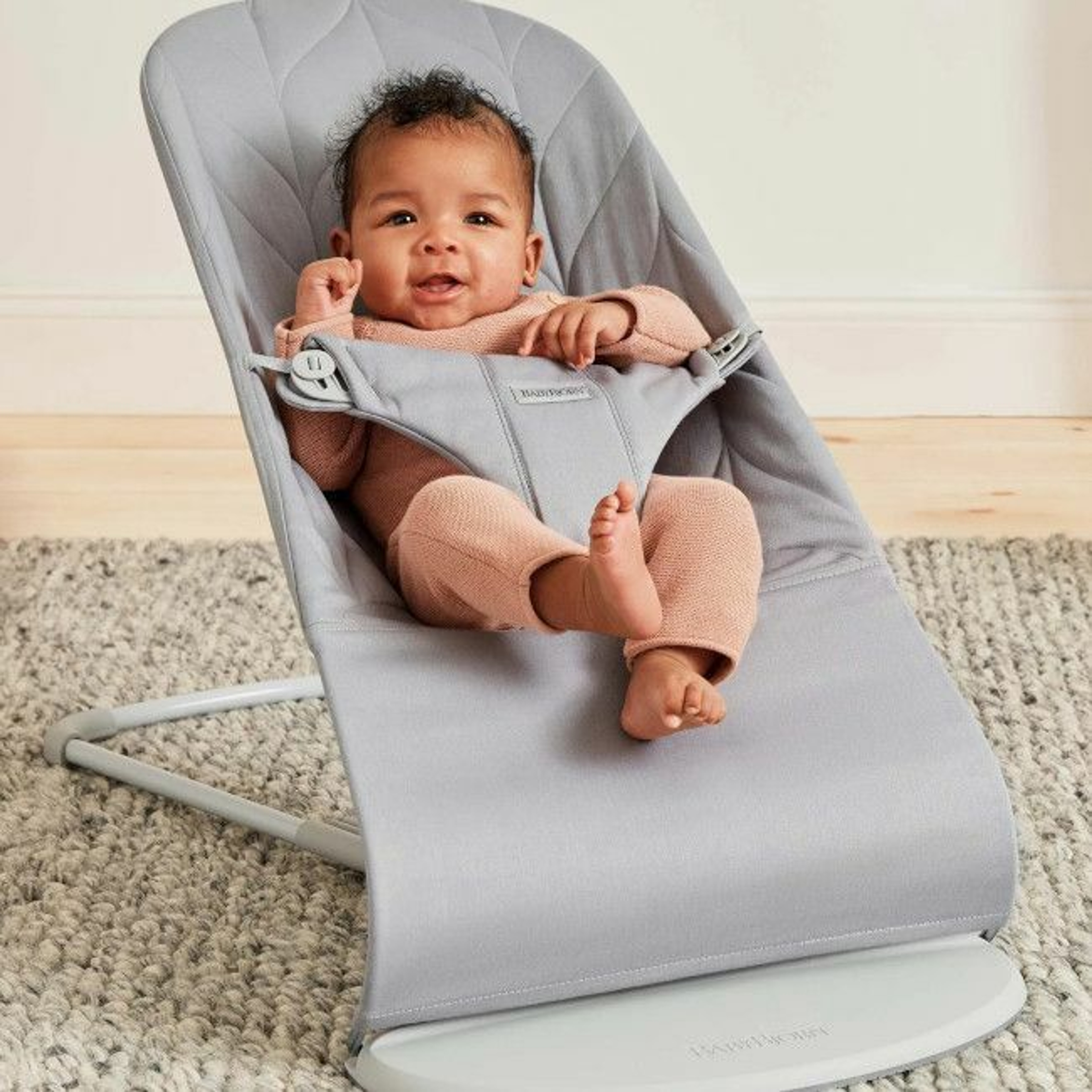 BabyBjörn Espreguiçadeira Bliss Woven Pétala Light Grey 006224