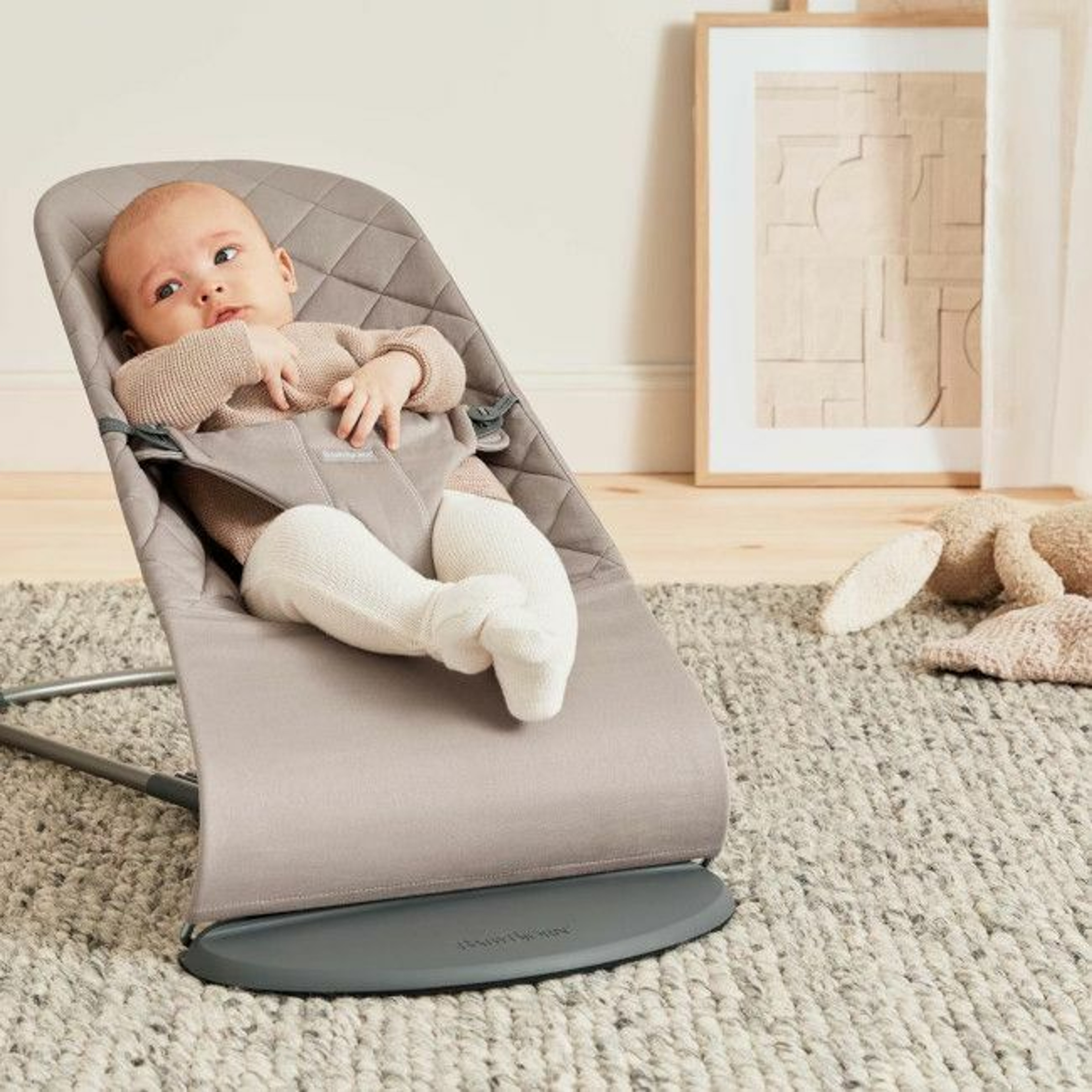 BabyBjörn Espreguiçadeira Bliss Woven Sand Grey 006217
