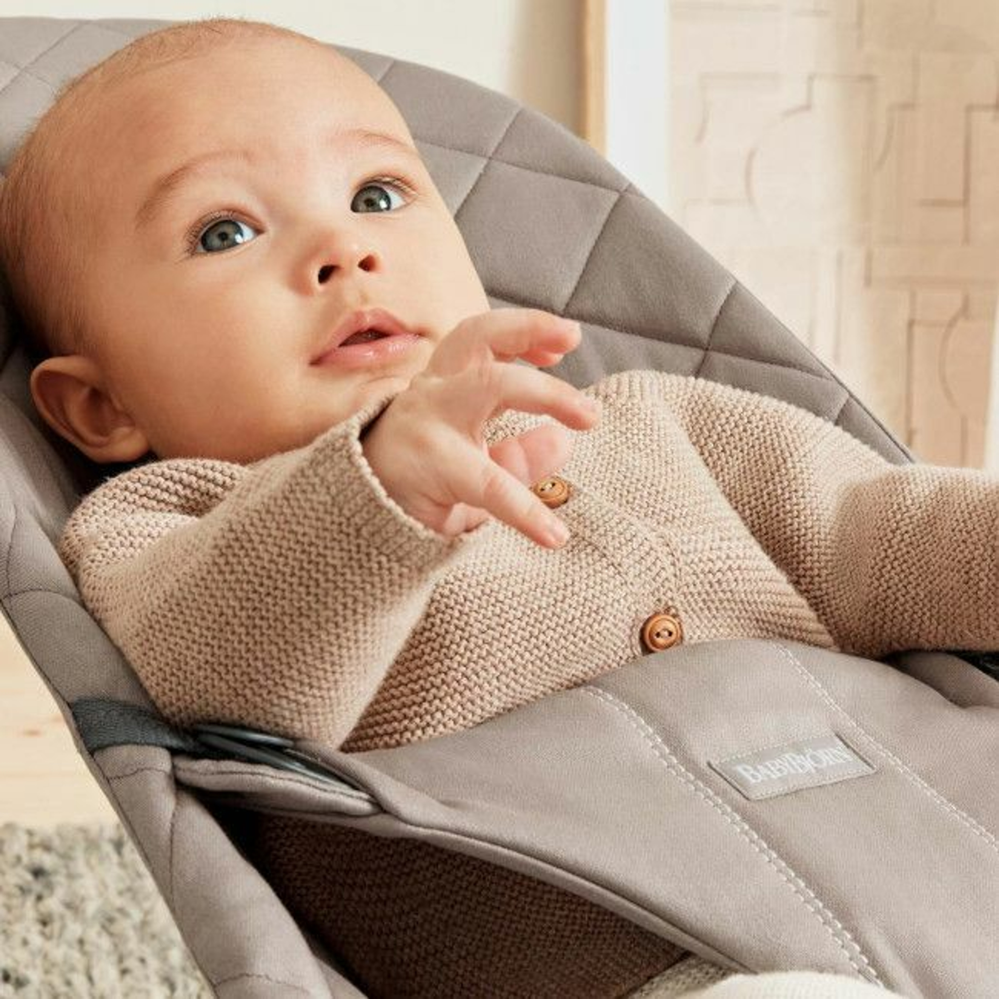 BabyBjörn Espreguiçadeira Bliss Woven Sand Grey 006217