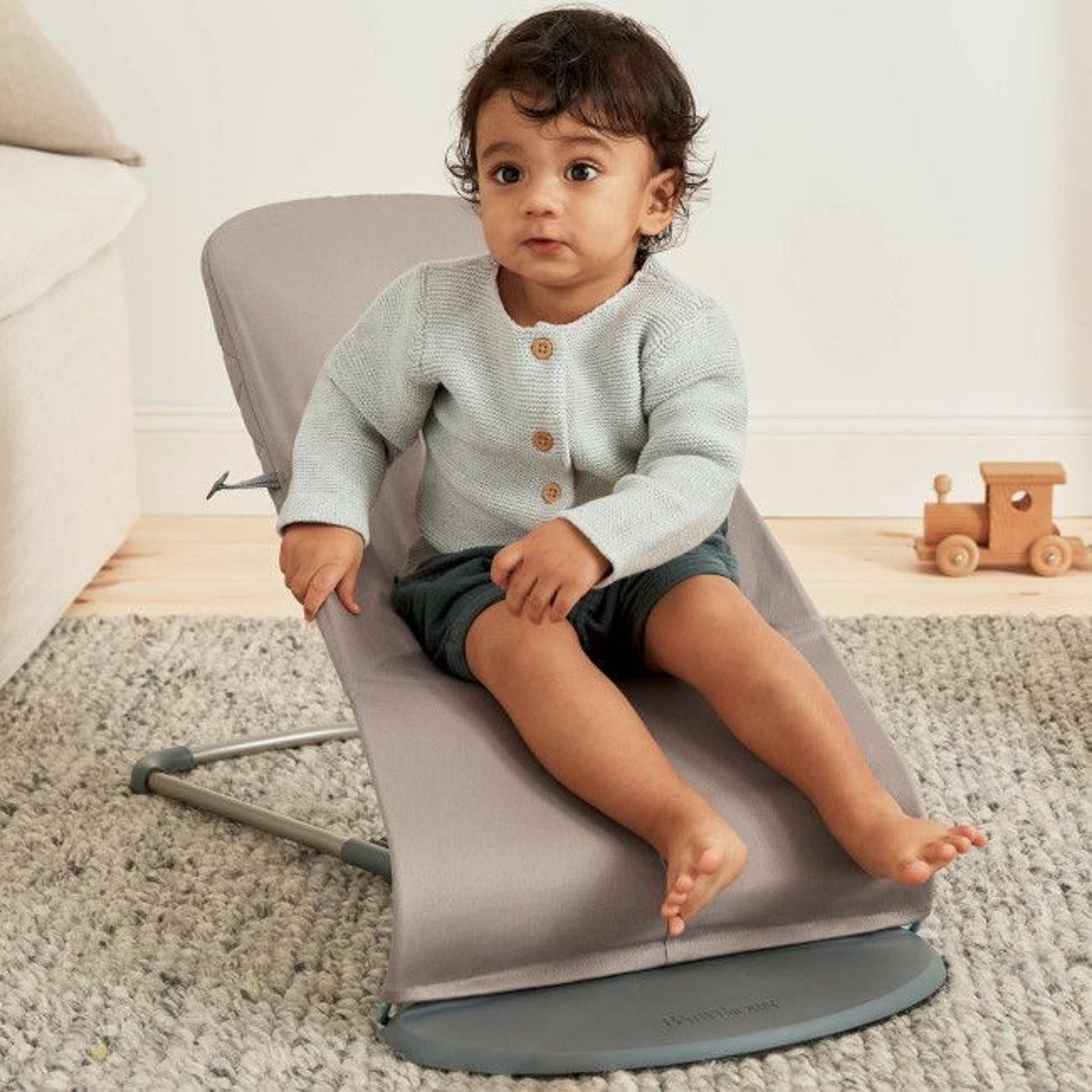 BabyBjörn Espreguiçadeira Bliss Woven Sand Grey 006217