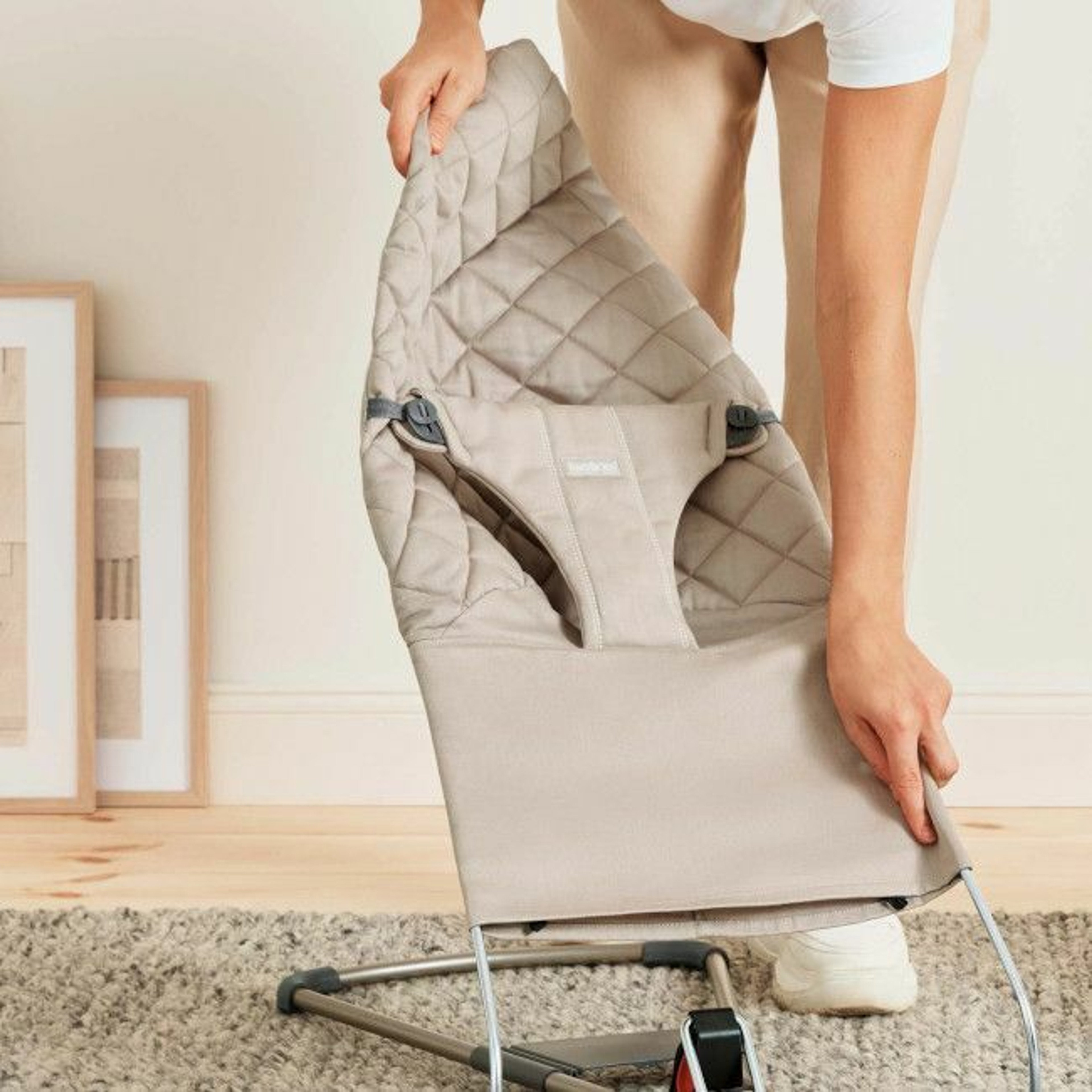 BabyBjörn Espreguiçadeira Bliss Woven Sand Grey 006217