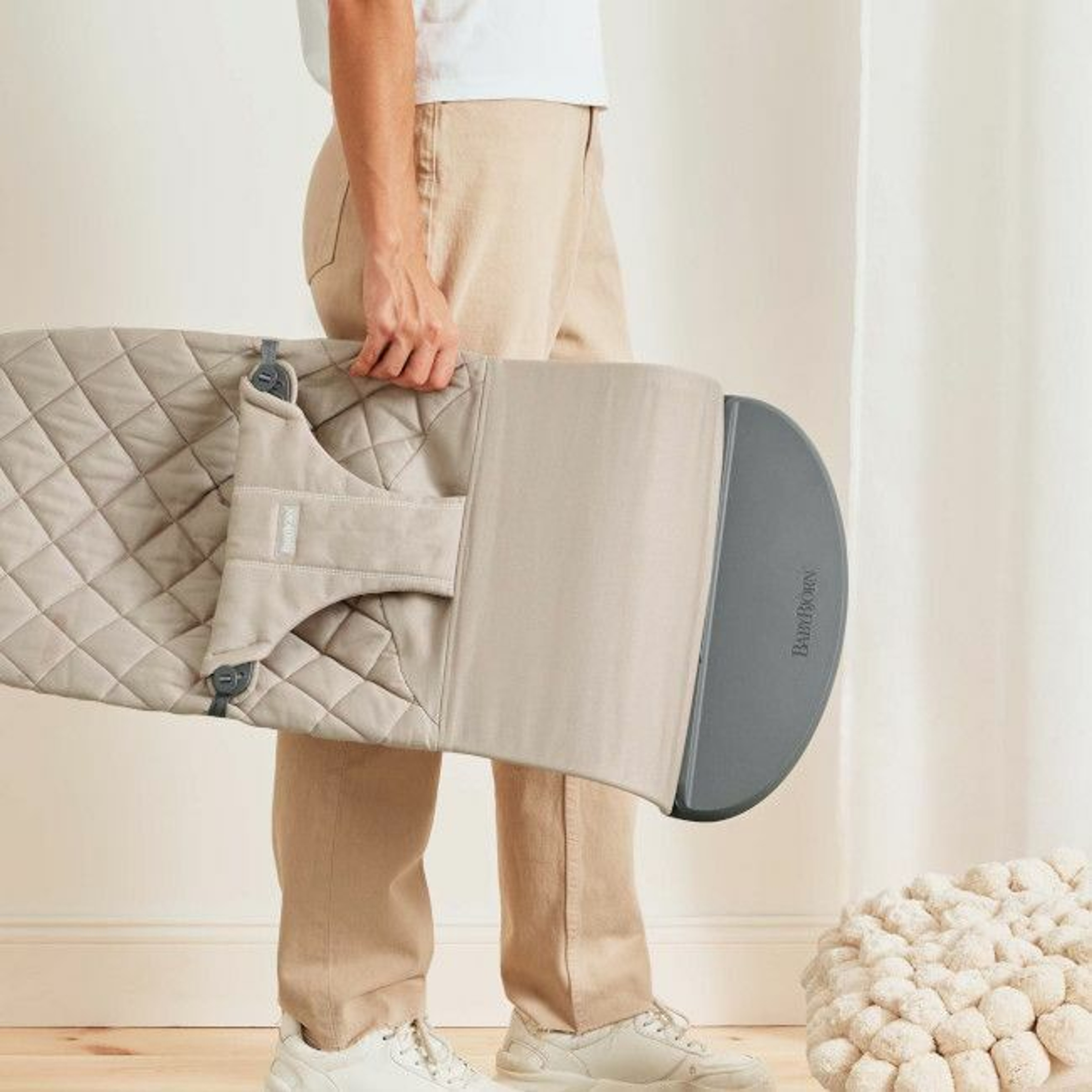 BabyBjörn Espreguiçadeira Bliss Woven Sand Grey 006217