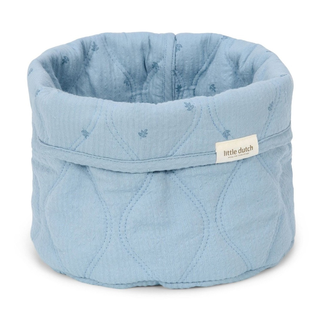 Little Dutch Round Storage Basket 20cm Pure Denim Blue DE30145035