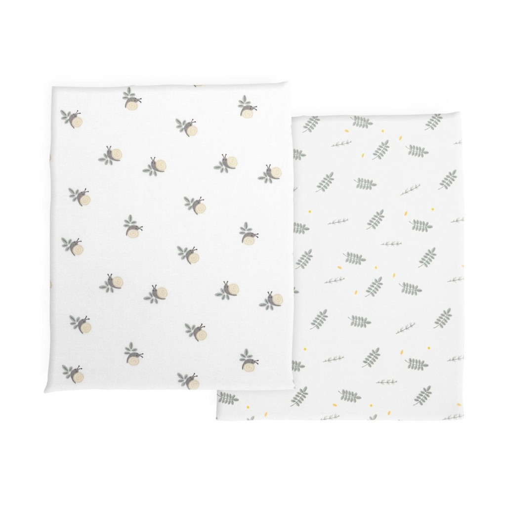 Chicco 2 Lençóis Ajustáveis para Berço Next2Me Bambu Greenery 09101120350990