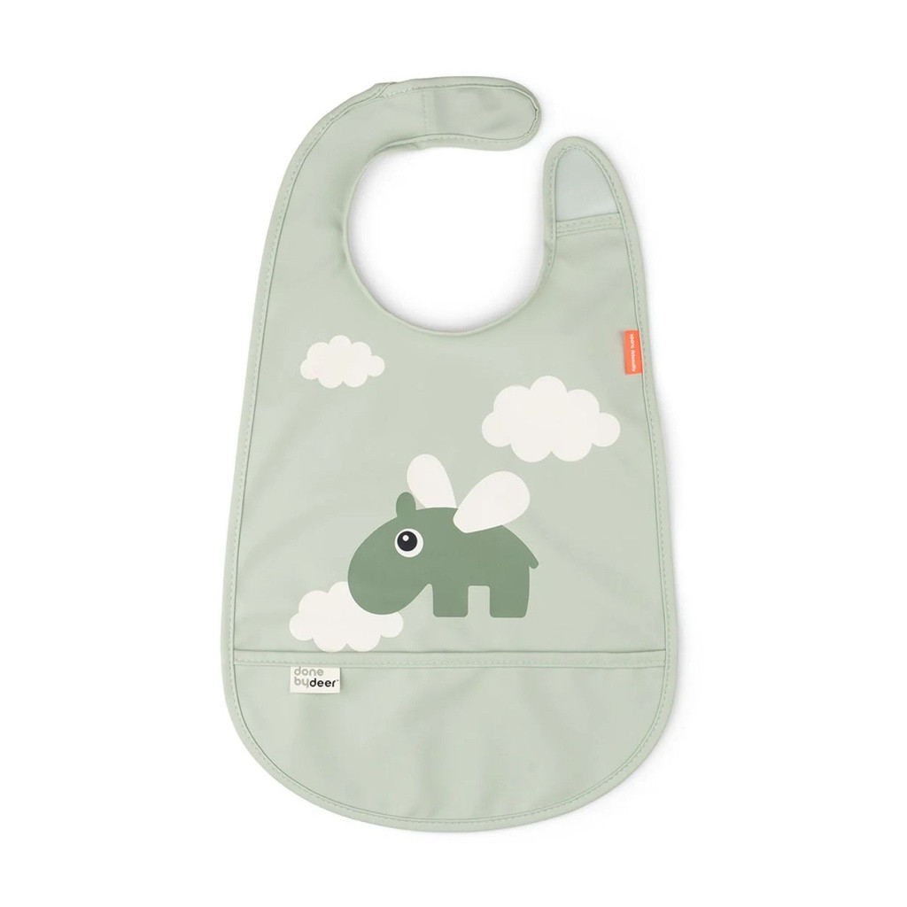 Done by Deer Babete Impermeável com Bolso Happy Clouds Green 1333283