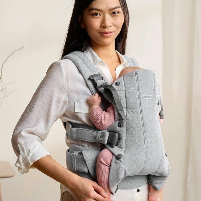 BabyBjörn Porta-Bebé Harmony Woven Mélange Light Grey 088029