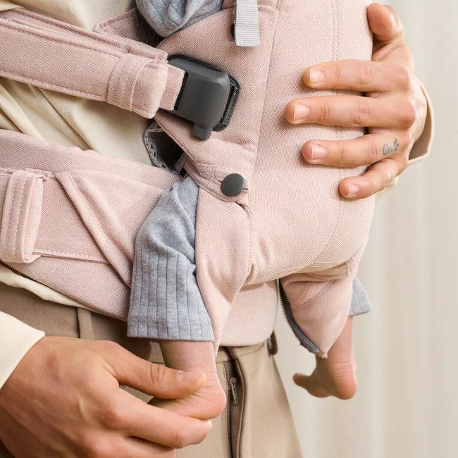 BabyBjörn Porta-Bebé Harmony Woven Mélange Light Pink 088028