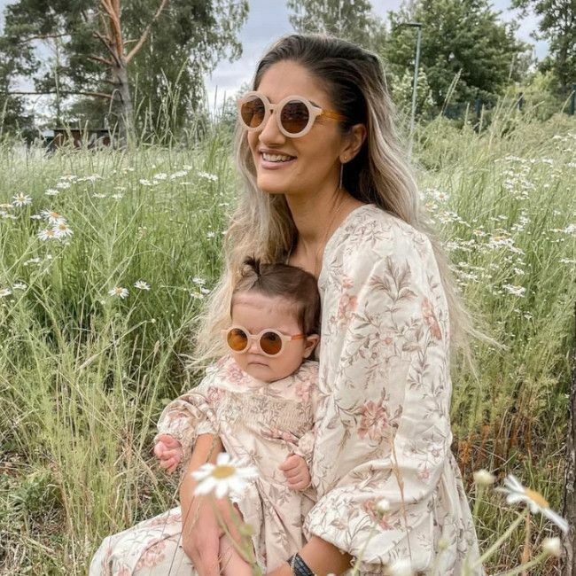 BabyMocs Óculos de Sol Adulto Signature Round Pink