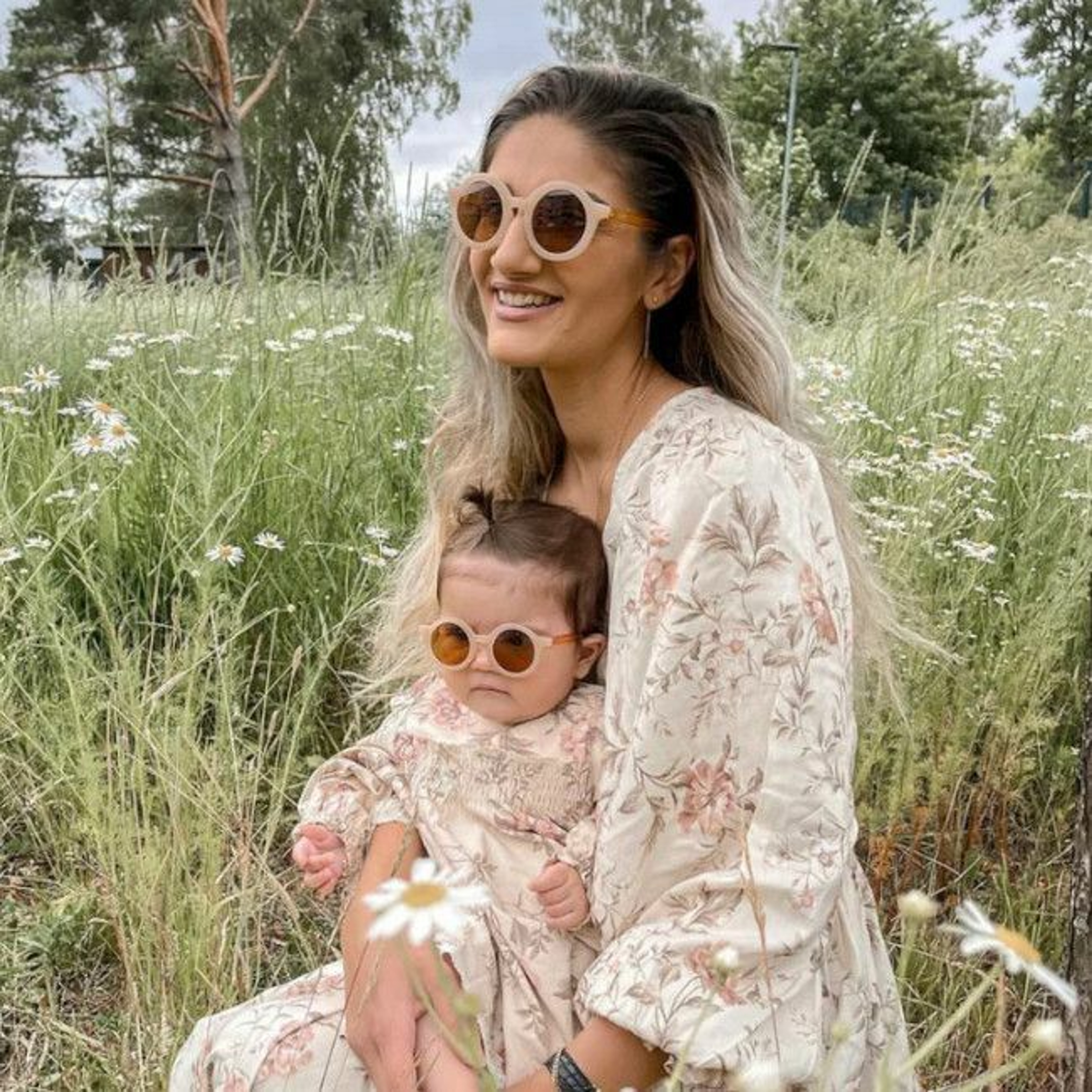 BabyMocs Óculos de Sol Bebé Signature Round Pink