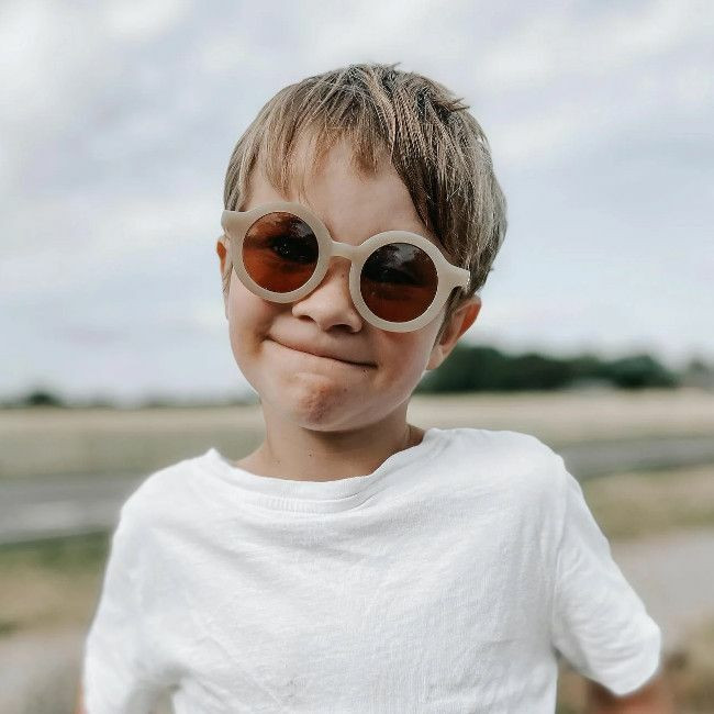 BabyMocs Óculos de Sol Criança Signature Round Beige