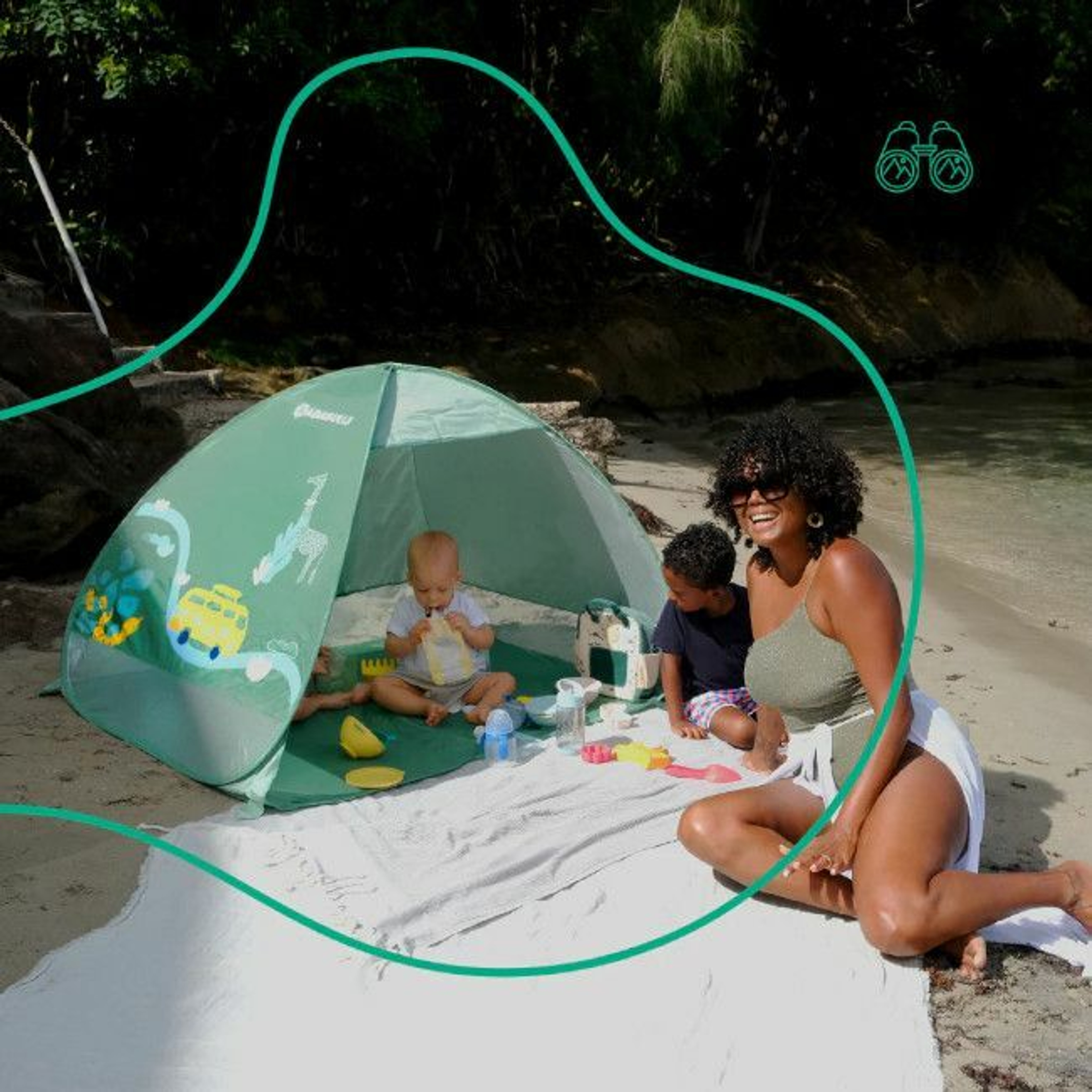 Badabulle Tenda com Proteção Solar 50+ Safari B038205