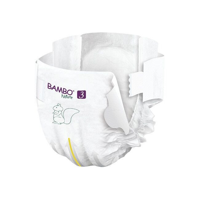Bambo Nature Nappies Pack Size 3 M 4-8Kg (3x52) 156 pcs