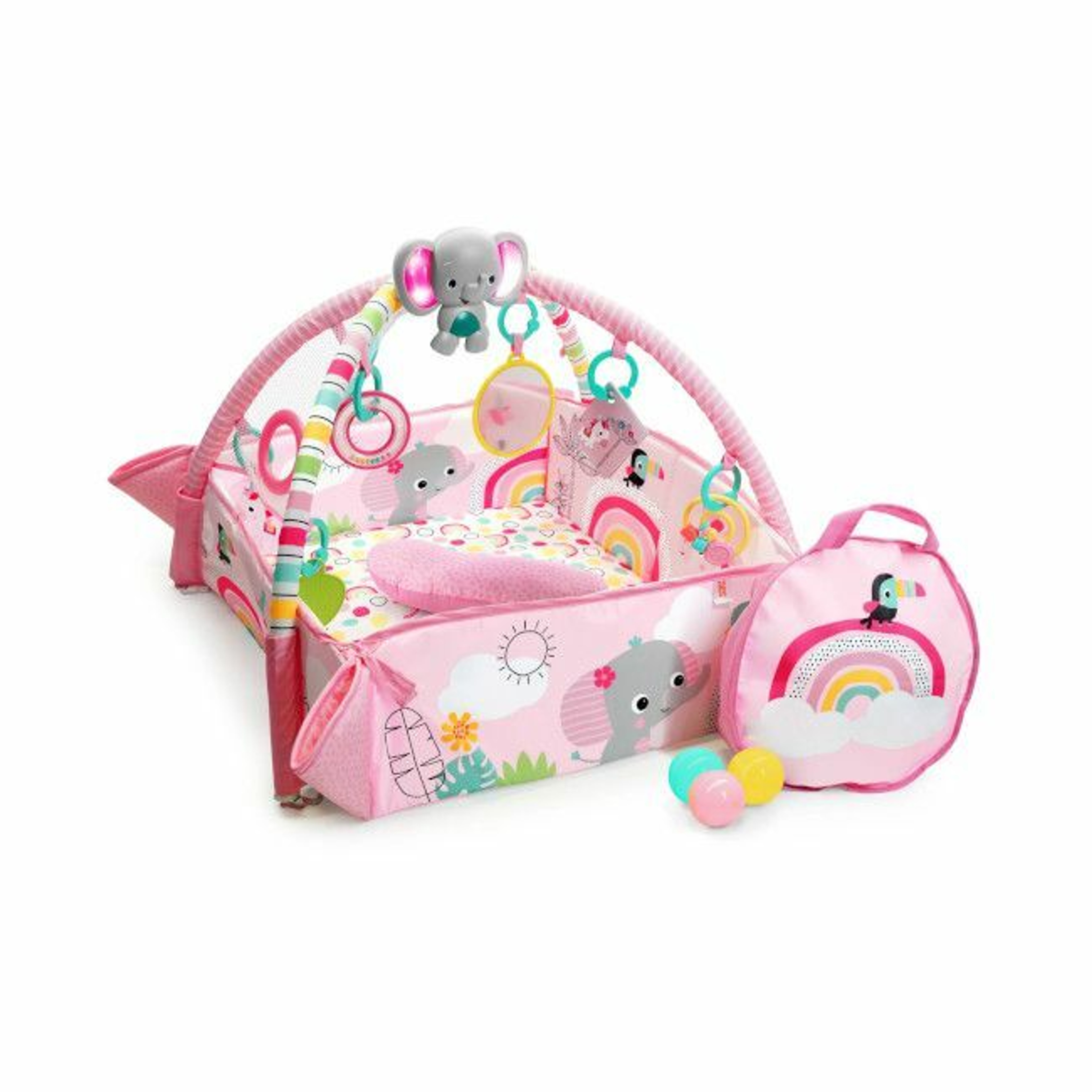 Bright Starts Rainbow Tropics Activity Gym with 40 Balls +0M 12625