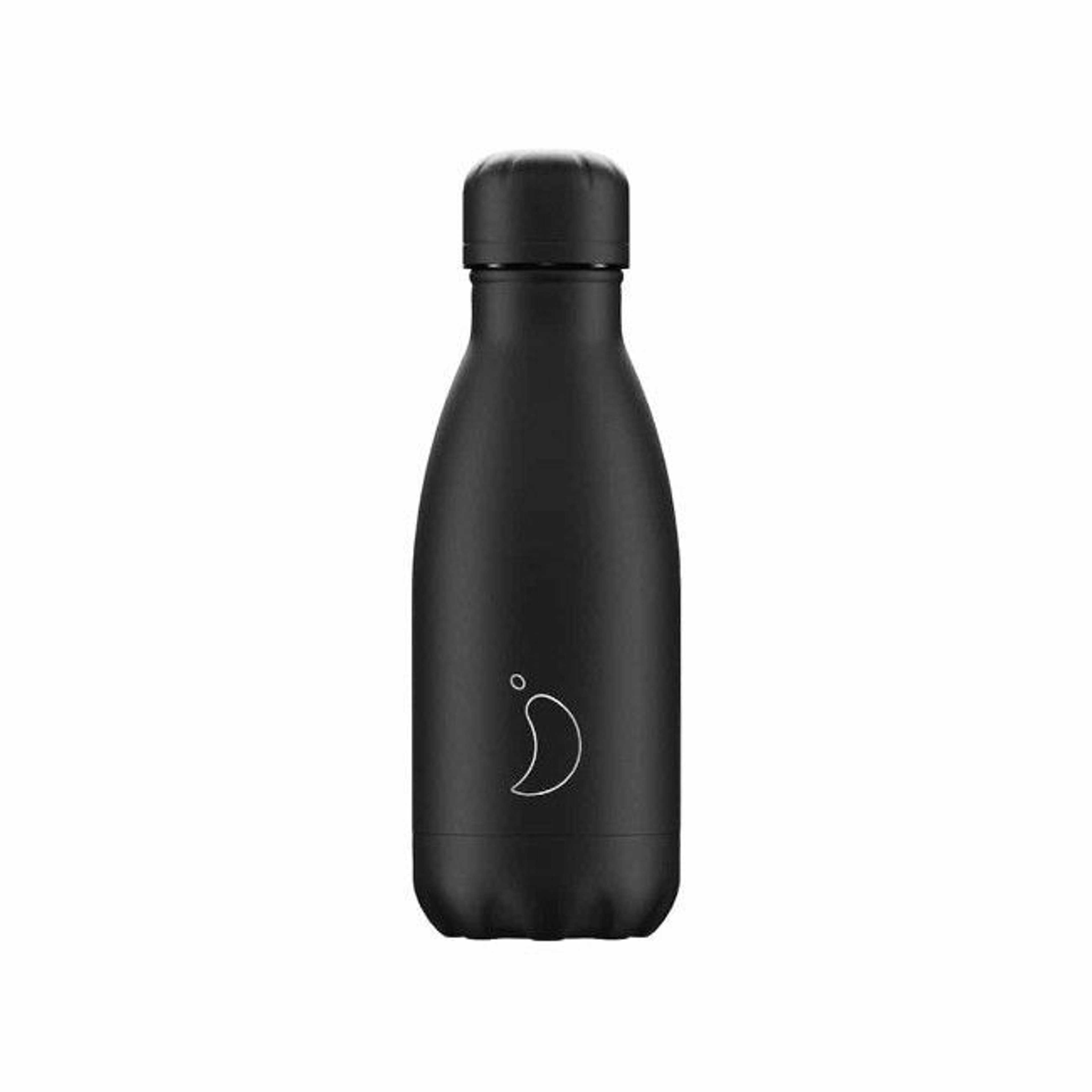 CHILLY'S Mono All Black Insulated Bottle 260ml B260MOABL