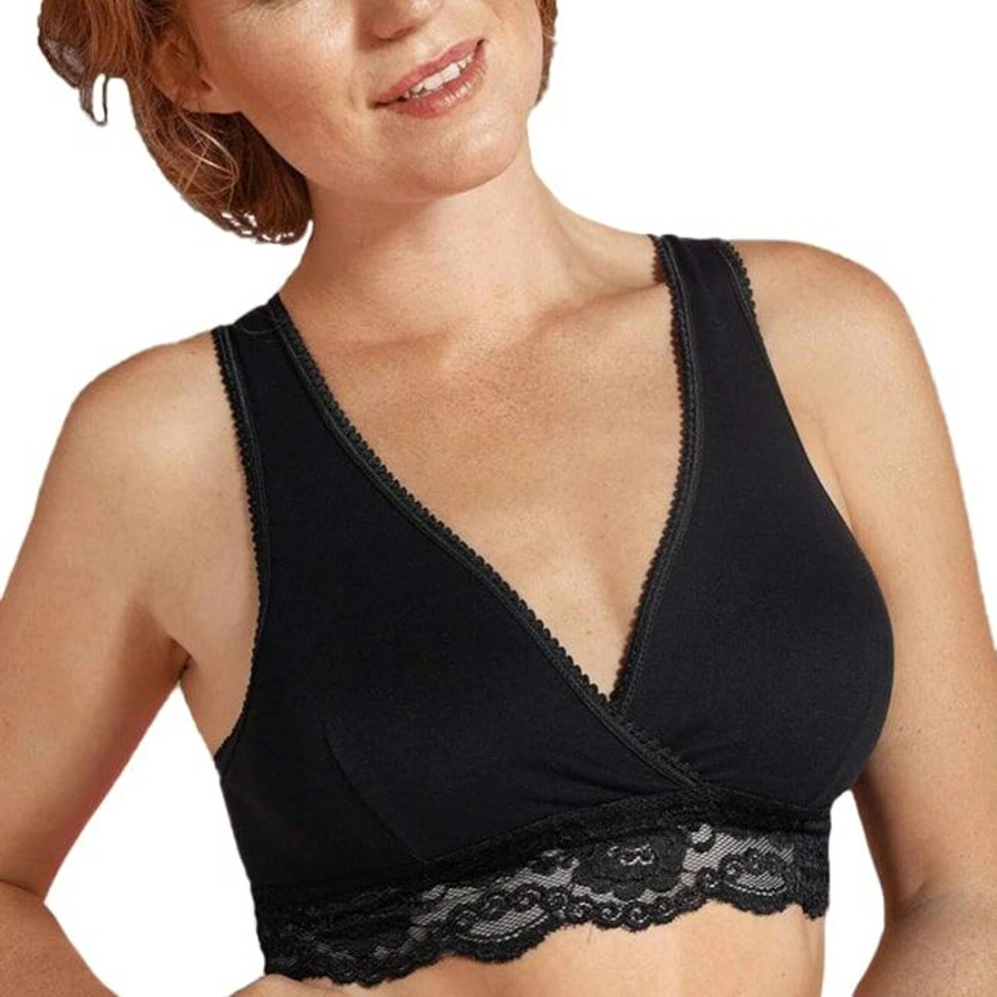 Carriwell Sutiã de Maternidade e Amamentação Cruzado Preto S 2510