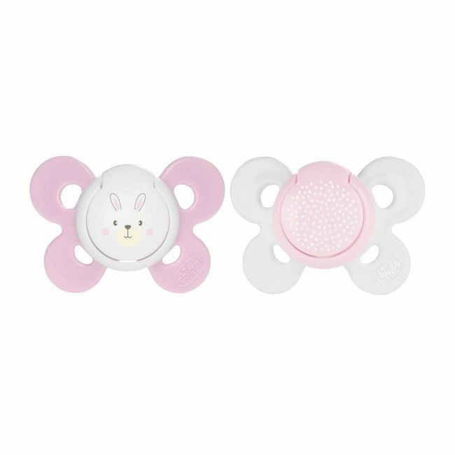 Chicco 2 Physio Comfort Soothers Rabbit & Confetti Pink 0-6M