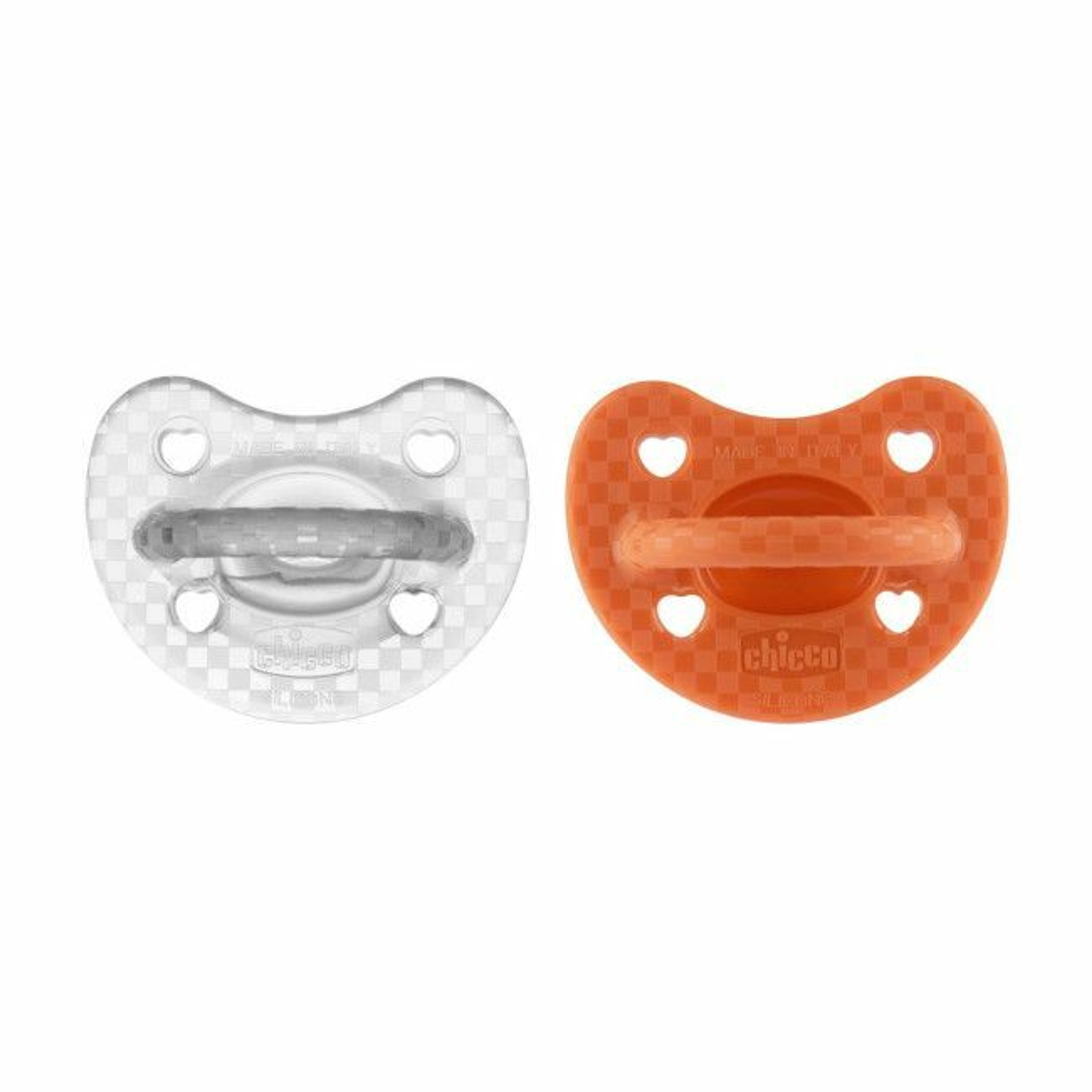 Chicco 2 PhysioForma Luxe Soothers Transparent/Orange 16-36M