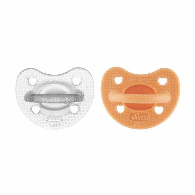 Chicco 2 PhysioForma Luxe Soothers Transparent/Orange 6-16M