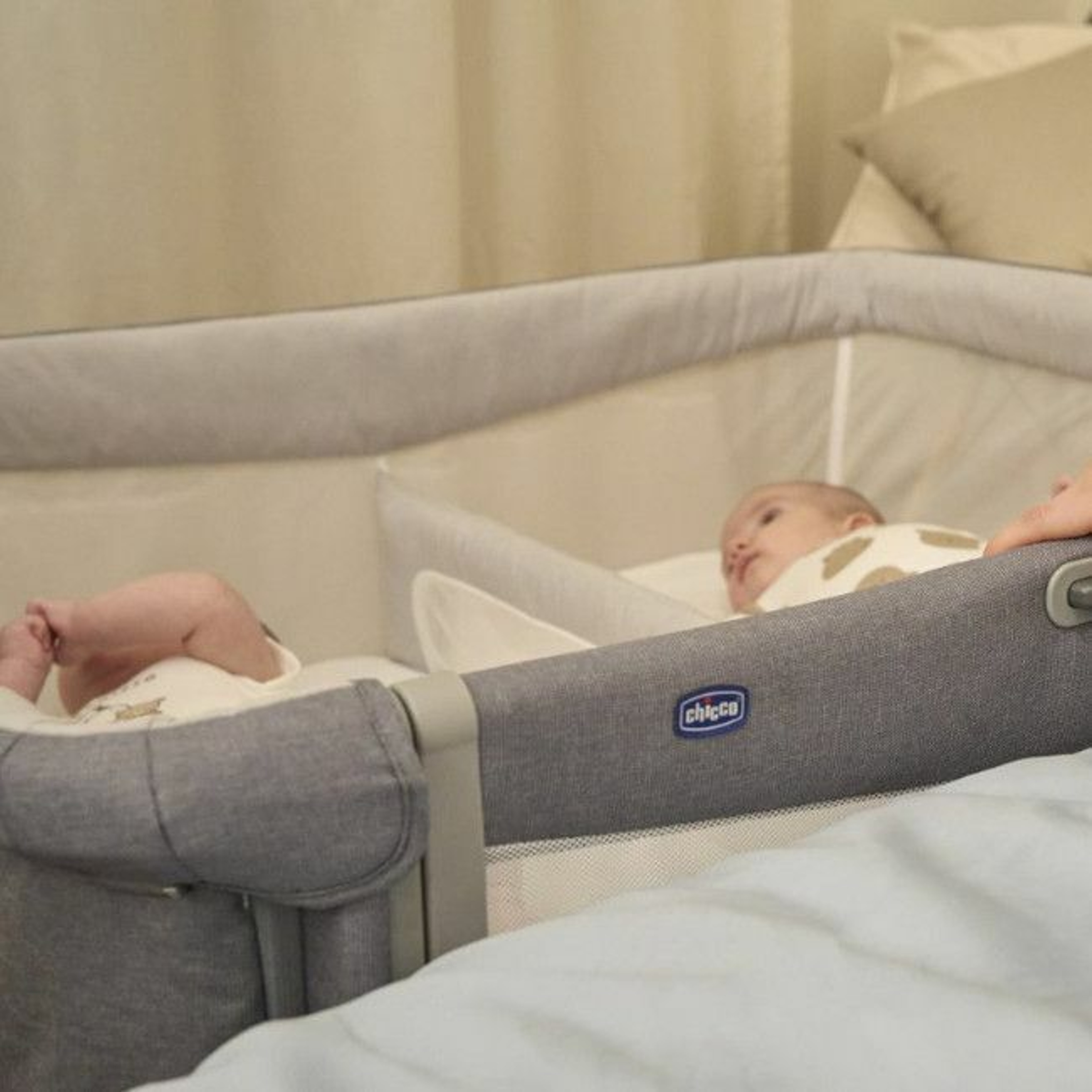 Chicco Berço Co-Sleeping Next2Me Twins Magnet Grey 06087077680000
