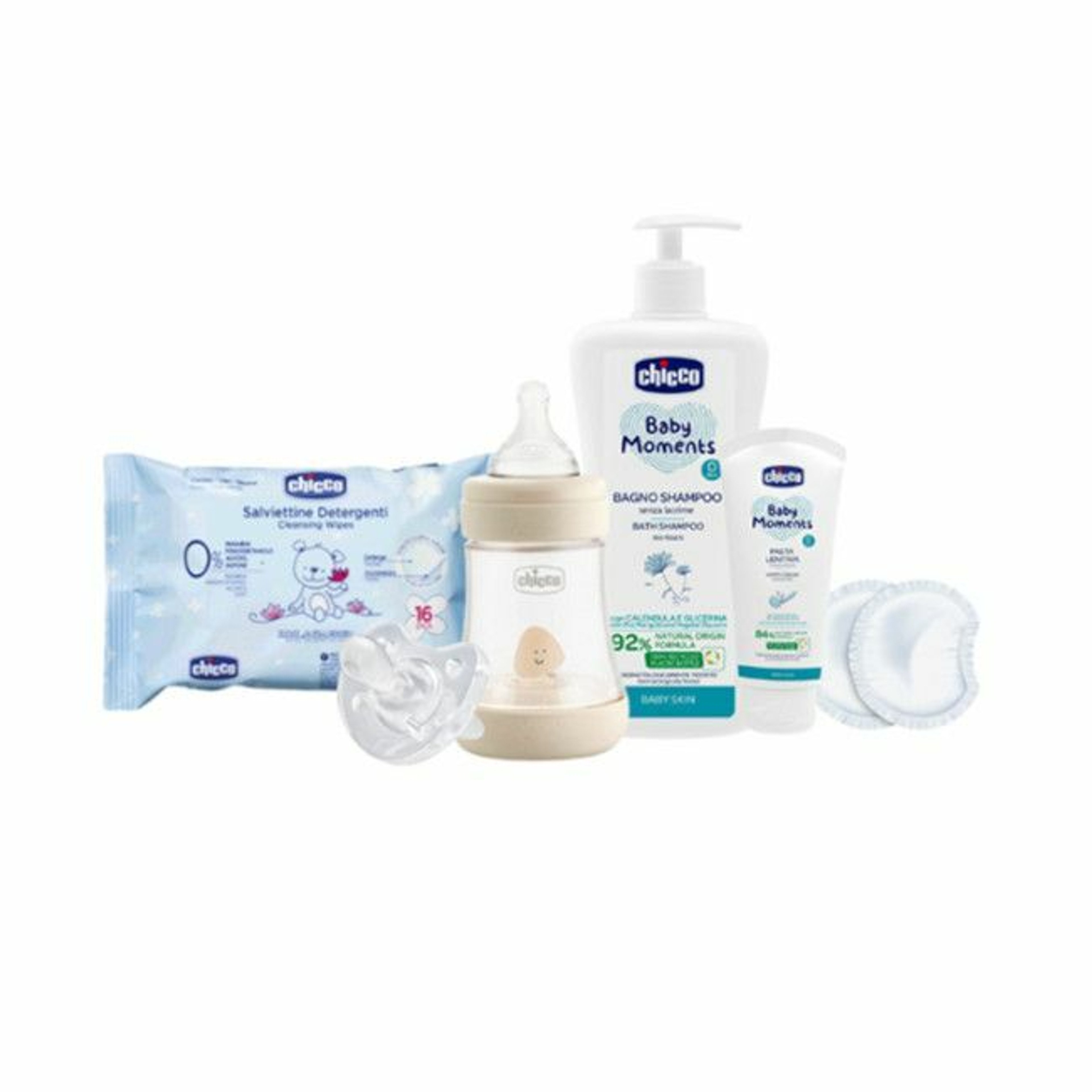 Chicco Mochila de Mamã + Kit de Produtos para o Bebé Cinza