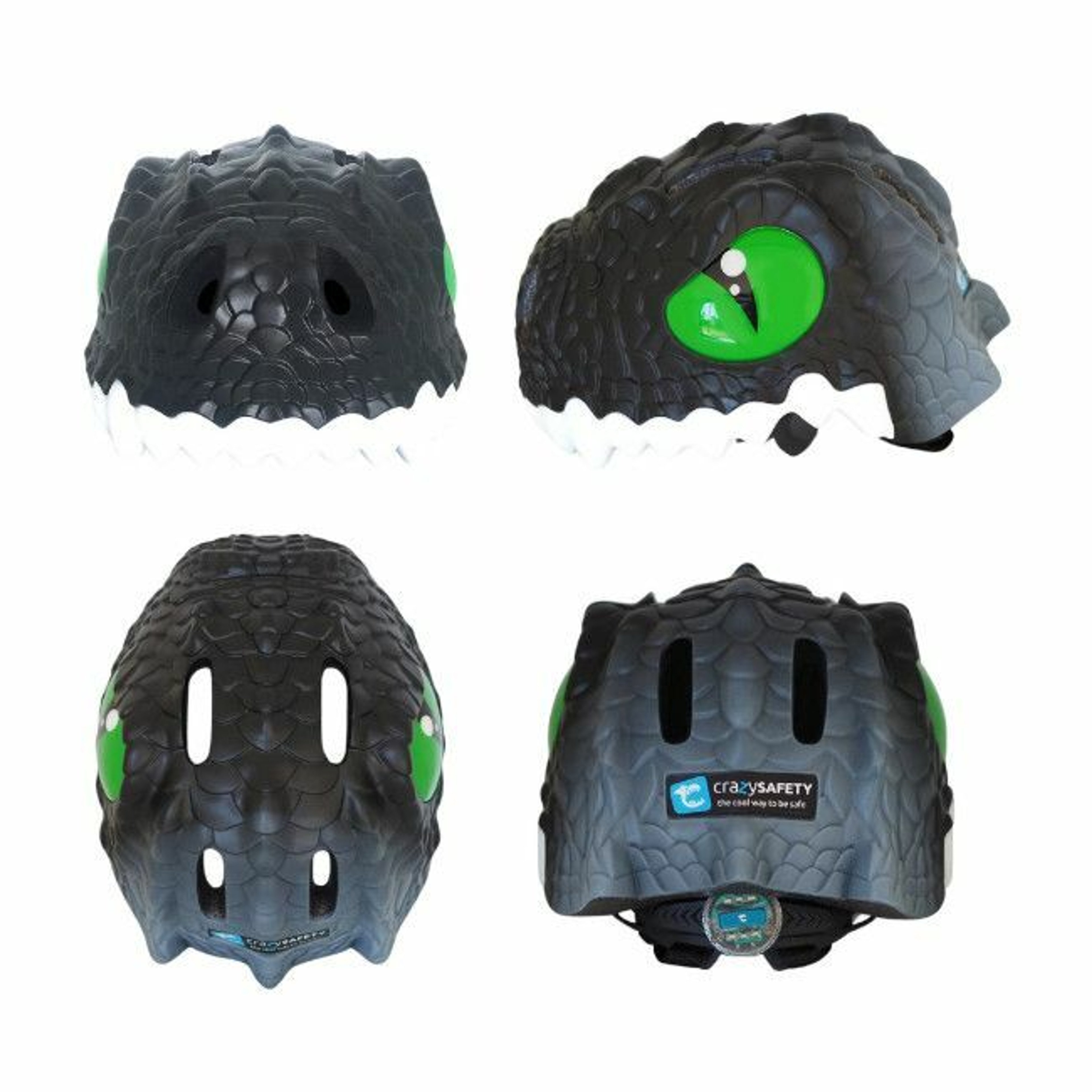 Crazy Safety Capacete de Criança 49-55cm Dragão Preto 100201-01-01