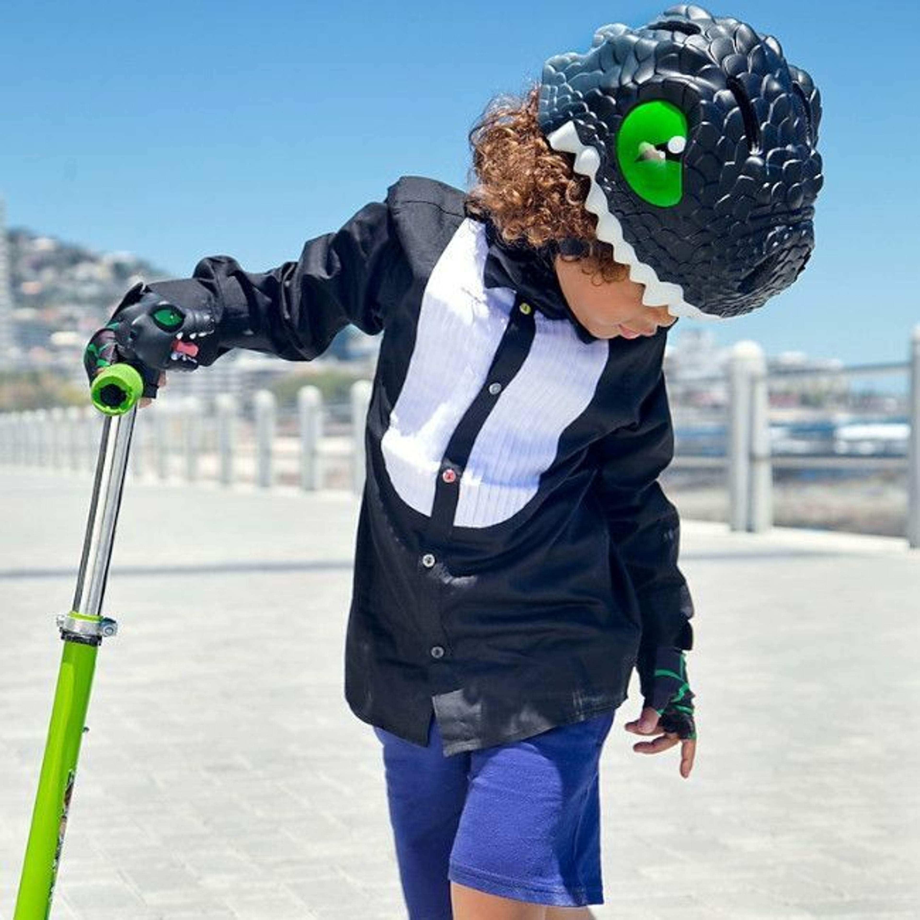 Crazy Safety Capacete de Criança 49-55cm Dragão Preto 100201-01-01